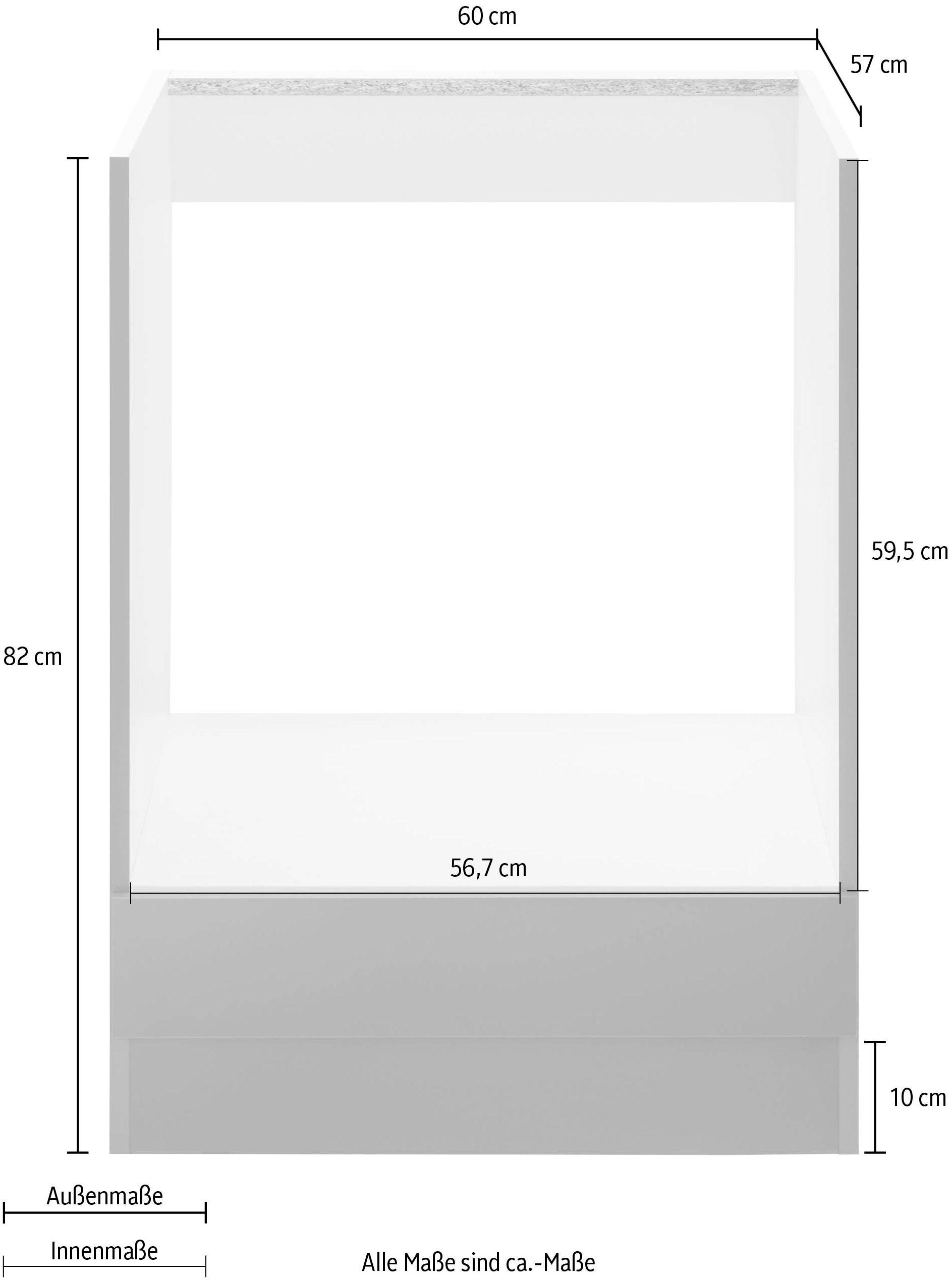 wiho Küchen Armoire encastrée pour cuisinière »Cali« 60 cm breit, ohne Arbeitsplatte