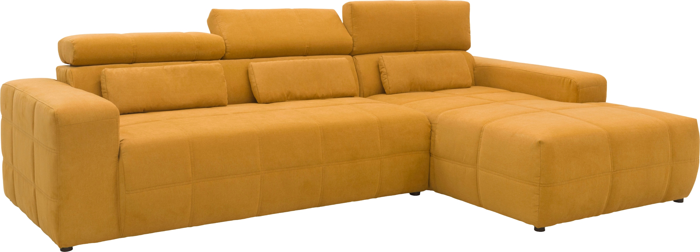 GOODproduct Canapé d'angle »Ballerup 235 x 175 cm, auch mit verstellbarer Sitztiefe« Appuie-têtes réglables, en tissu d'ameublement facile d'entretien et doux, forme en L
