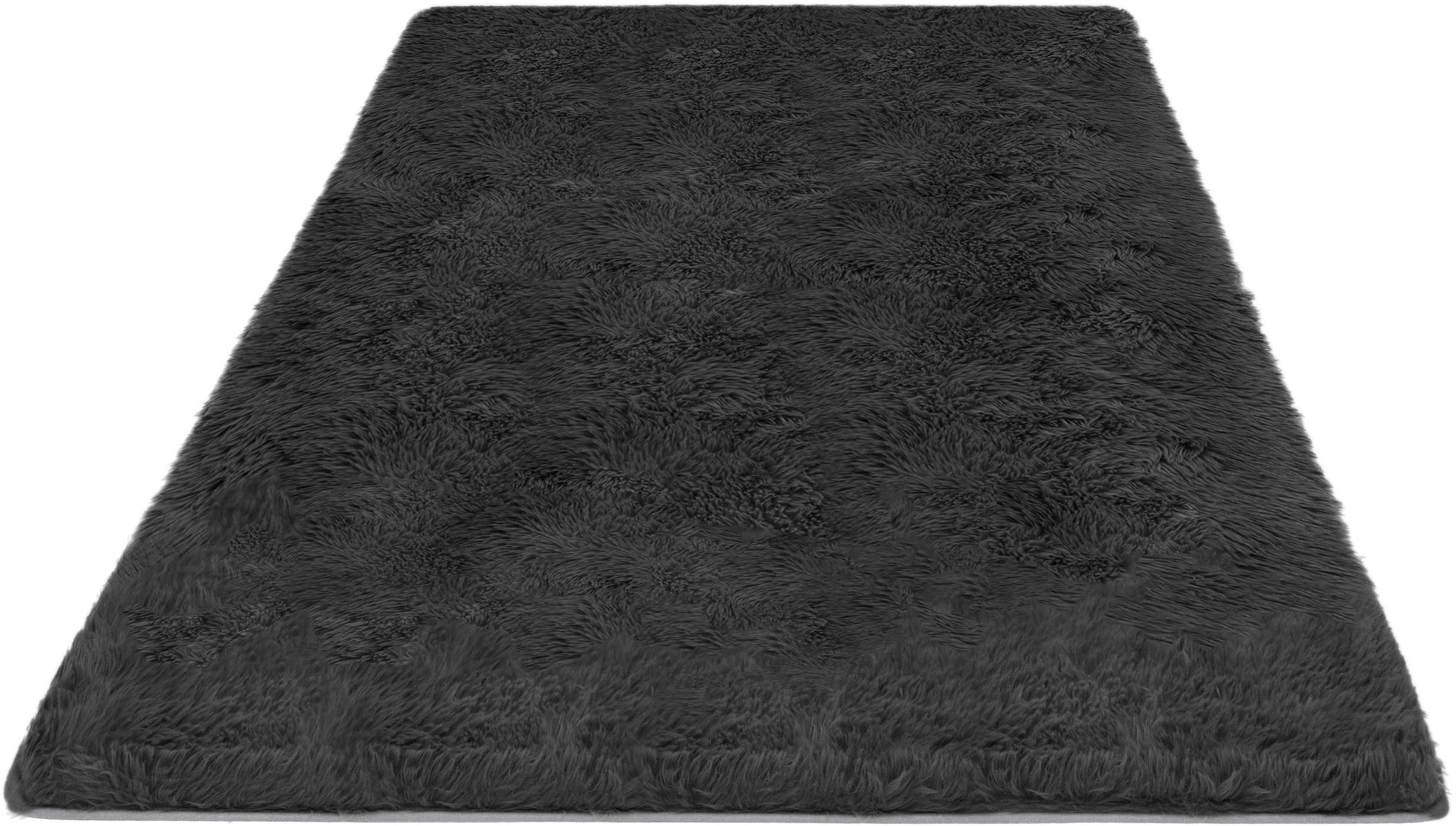 my home Hochflor-Teppich »Silky, besonders weich und kuschelig, sehr dichte Qualität«, rechteckig, 33 mm Höhe, rutschhemmend beschichtet, waschbar, uni, Wohnzimmer, Schlafzimmer