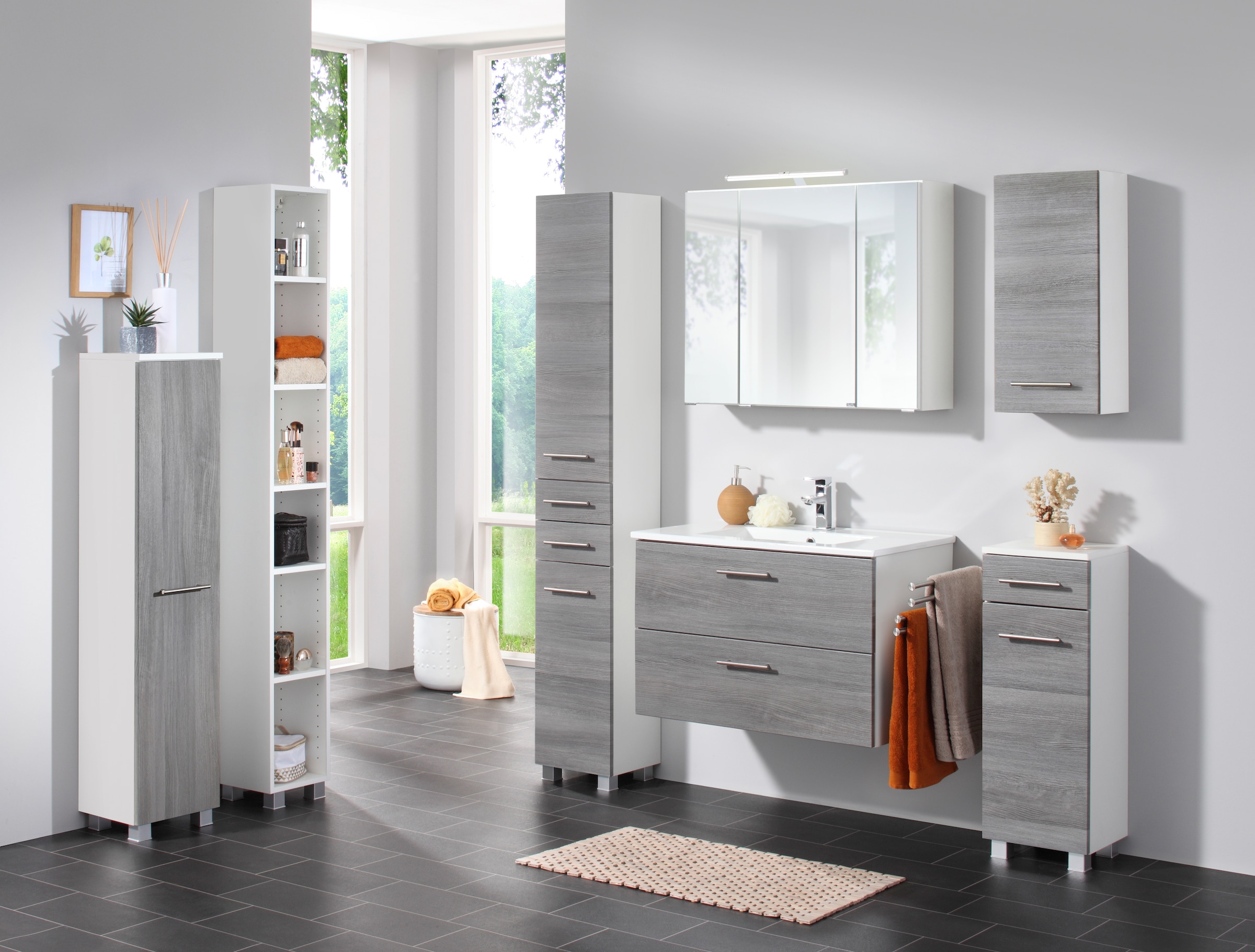 welltime Armoire suspendue »Trento, verschiedene Ausführungen und Farben« Badmöbel, Breite 30 cm, 1 Tür, 2 Einlegeböden, Made in Germany