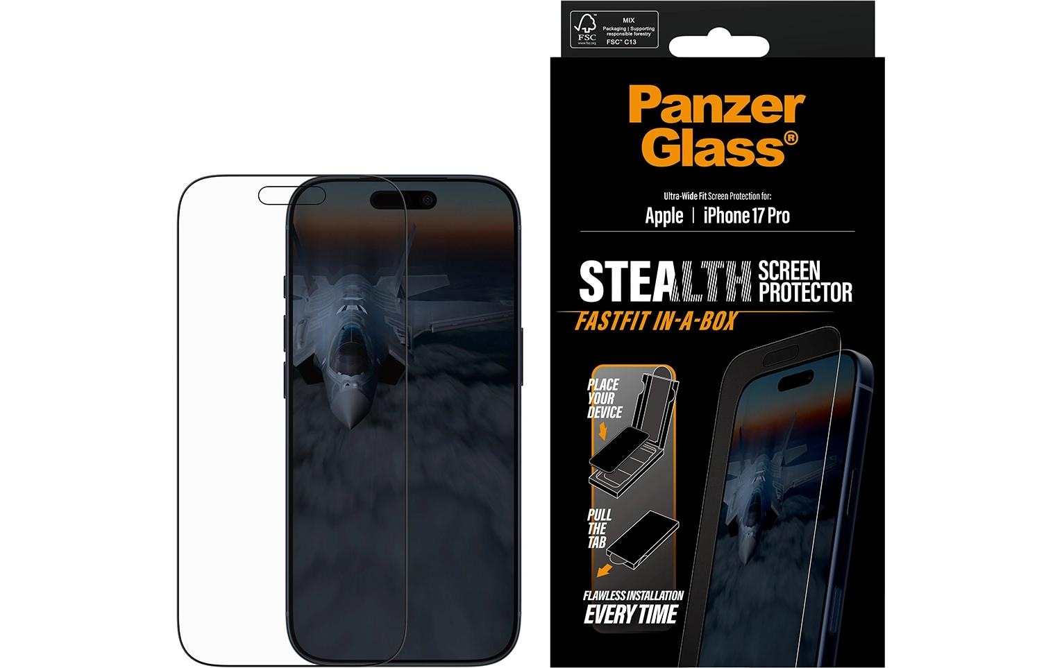 PanzerGlass Displayschutzfolie »Stealth Ultra Wide Fit iPhone 17 Pro« für iPhone 17 Pro