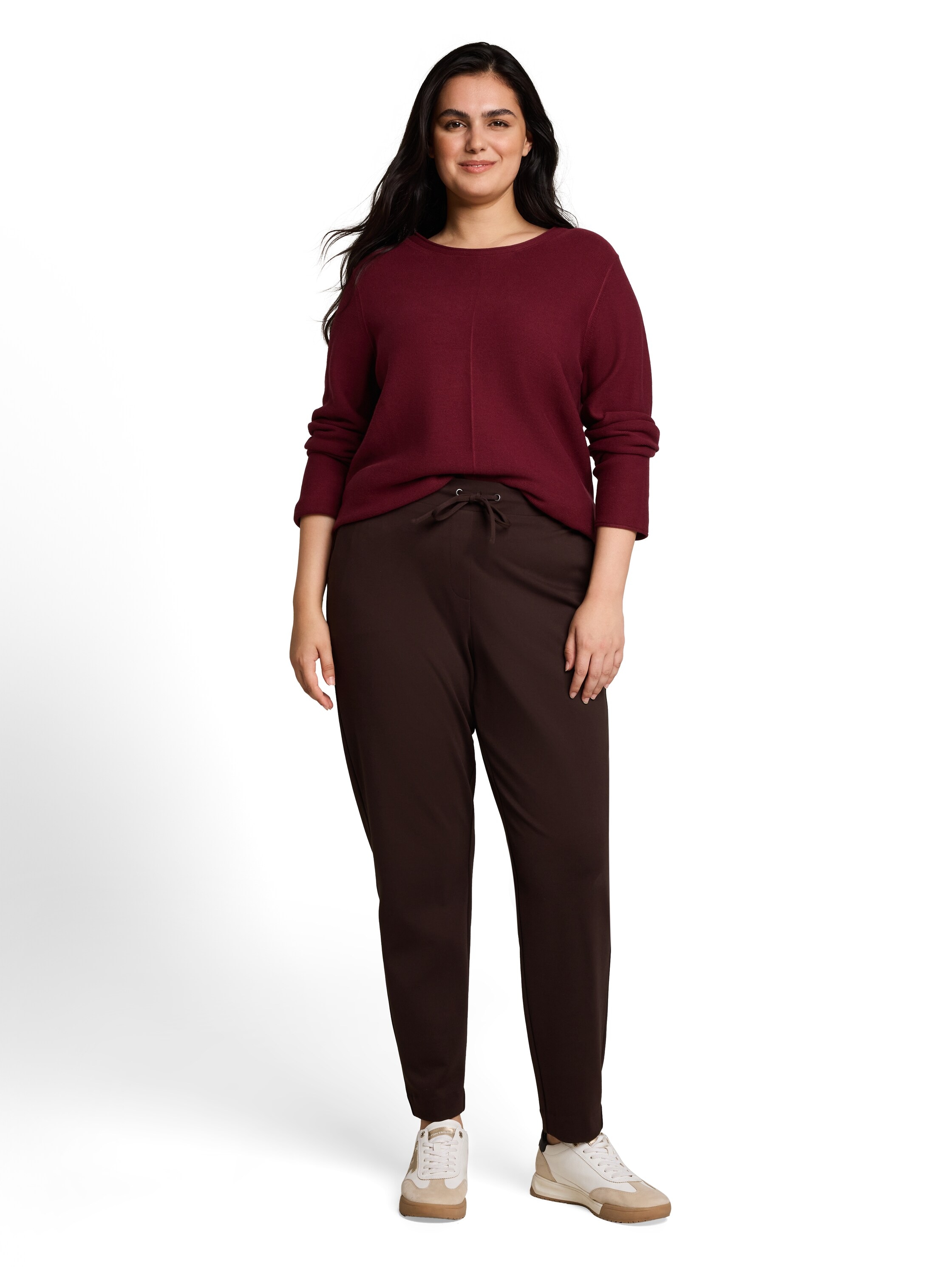 TOM TAILOR PLUS Strickpullover »TTP Pullover« mit feiner Struktur und aus reiner Baumwolle / Grosse Grössen