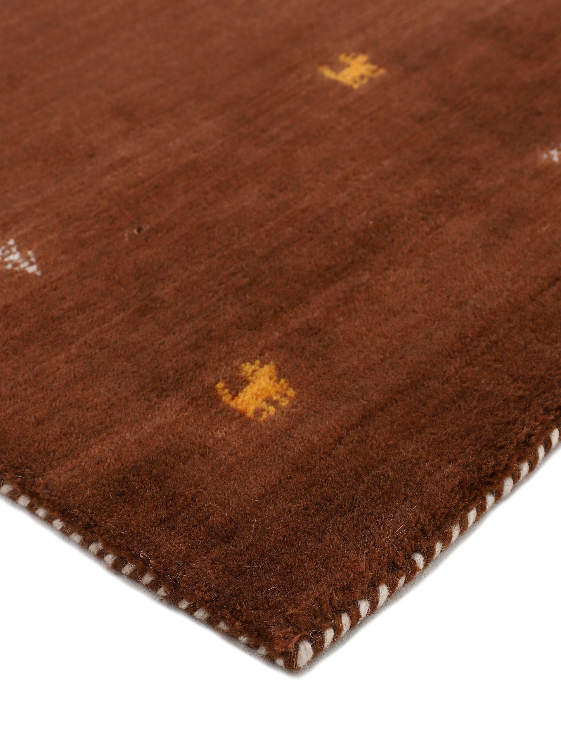 carpetfine Wollteppich »Gabbeh Uni, auch als Läufer erhältlich«, rechteckig, 15 mm Höhe, reine Wolle, handgewebt, Gabbeh Loom Tiermotiv, grosse Farbauswahl