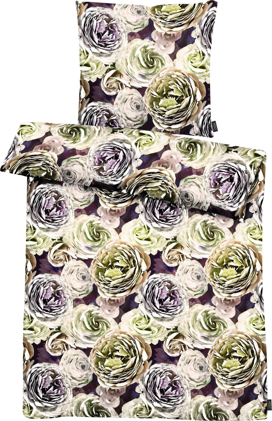 Image of APELT Bettwäsche "Beatrice" 2 Stk. exklusives grossformatiges Blumendesign setzt ein modisches Statement