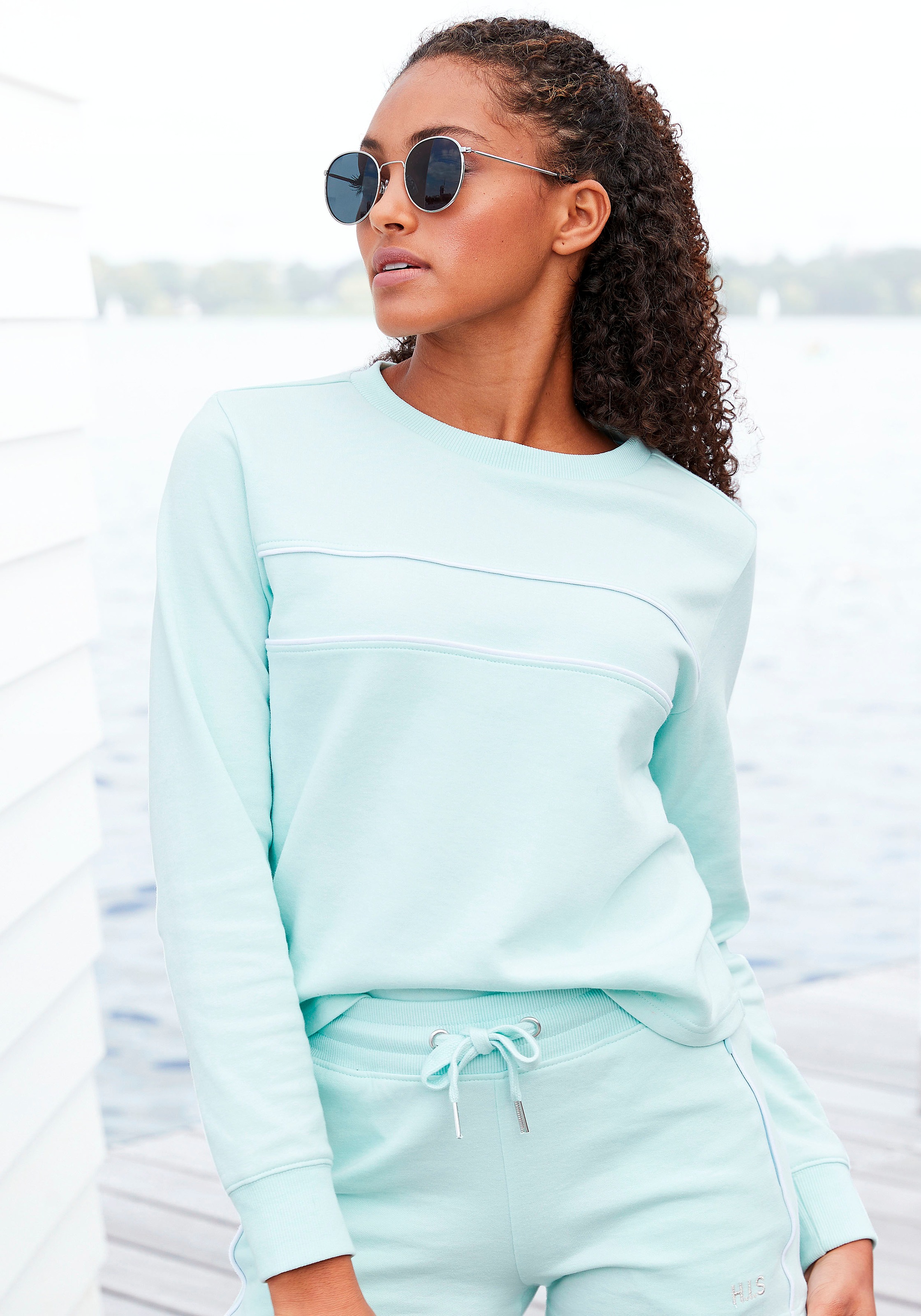 Image of H.I.S Sweatshirt, mit Piping bei Ackermann Versand Schweiz