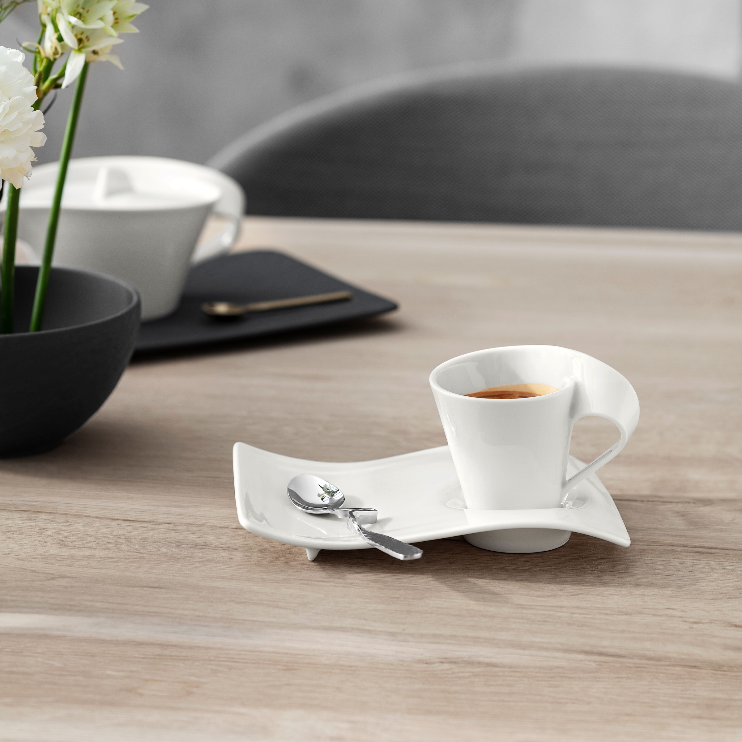 Villeroy & Boch Tasse à expresso »NewWave Caffè NWC Espressoset« design ondulé