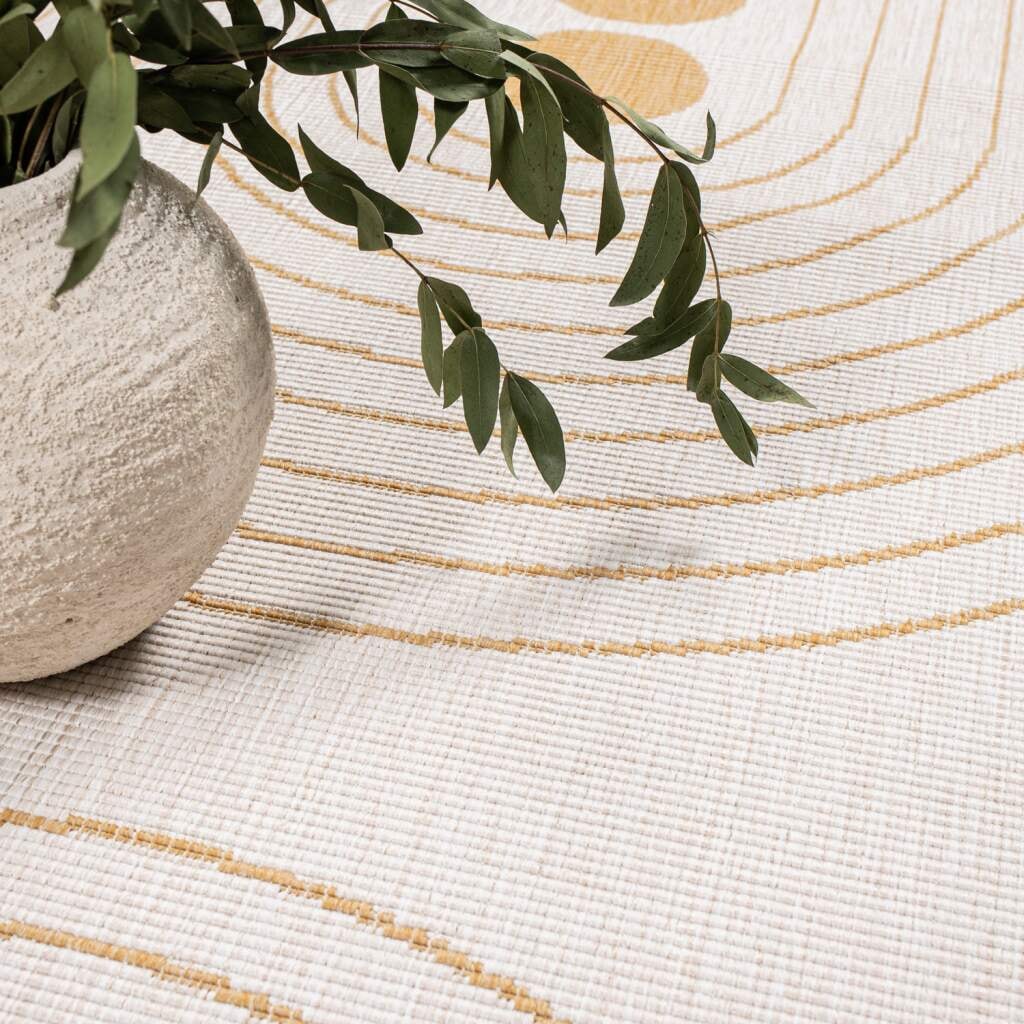 Carpet City Outdoorteppich »DUO RUG 5739« rund 5 mm Höhe Wendeteppich Wetterfest In- & Outdoor, Balkon, Terrasse, Wohnzimmer