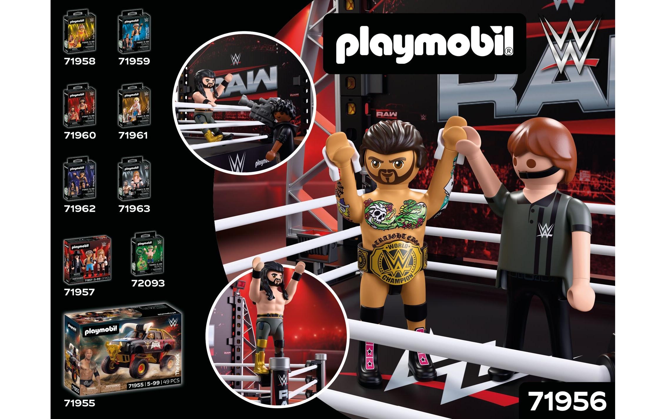 Playmobil® Jeu de construction »WWE RAW Ring Collectors Set (71956), WWE« fabriqué en Europe