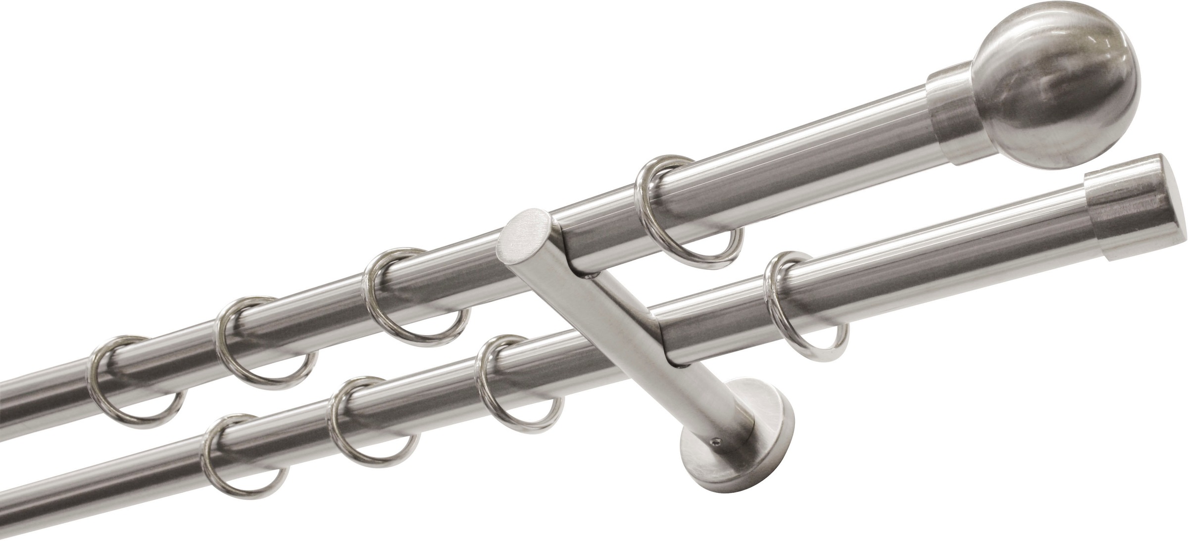 Image of GARDINIA Gardinenstange »Gardinenstangen Set Metall«, 2 läufig-läufig, Fixmass, Serie Kugel bei Ackermann Versand Schweiz