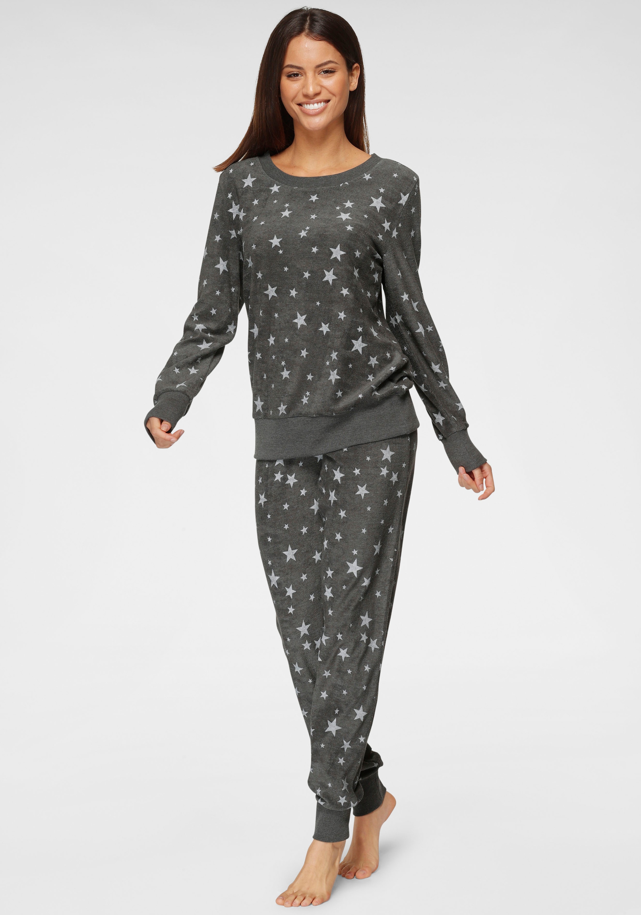 Pyjama, (2 tlg.), mit Alloverdruck