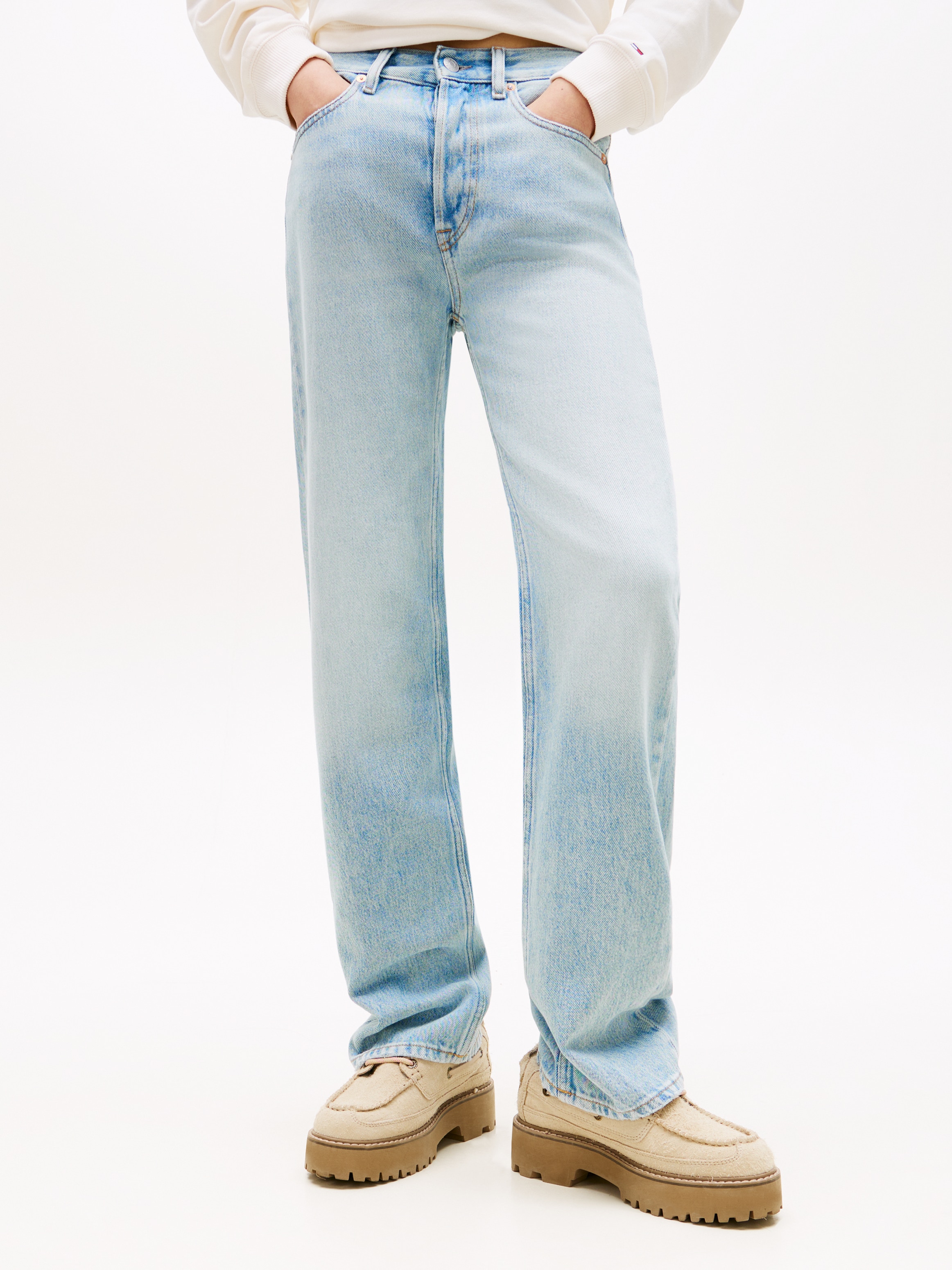Image of Tommy Jeans Straight-Jeans "MID RISE STRAIGHT BJ2013" im 5-Pocket-Stil