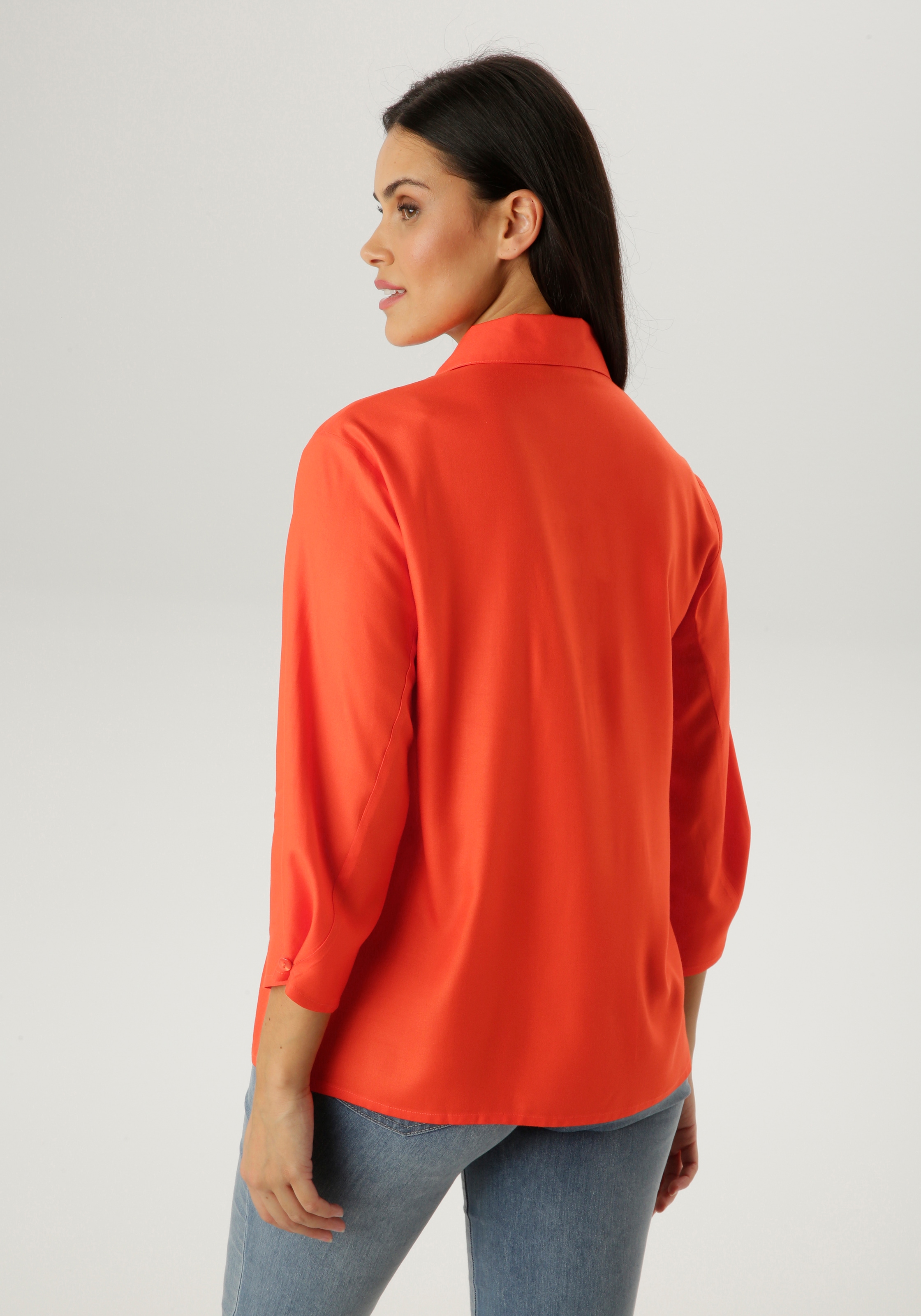 Aniston SELECTED Hemdbluse mit Hemdkragen und 3/4-langen Ärmeln - NEUE KOLLEKTION