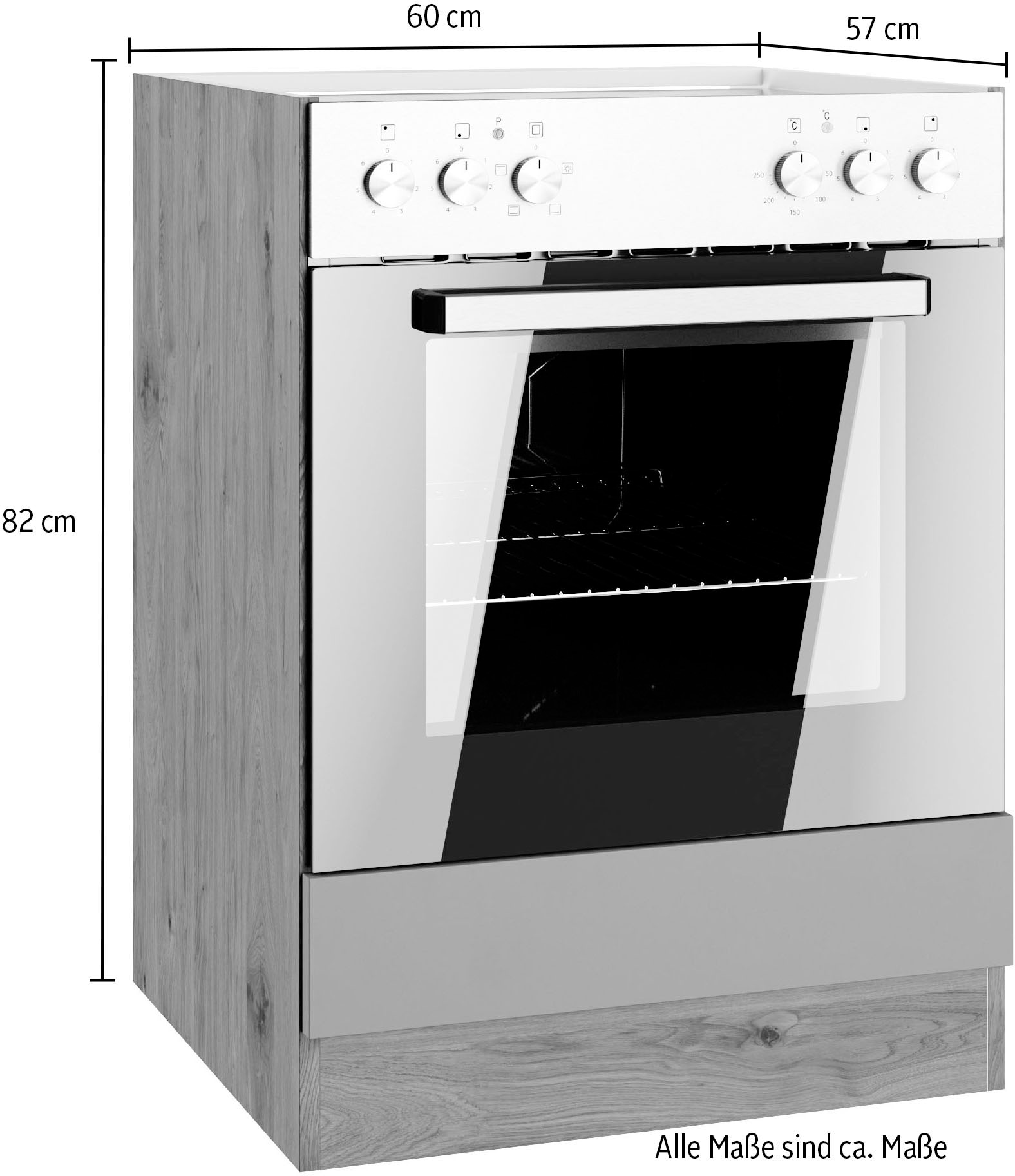 wiho Küchen Herdumbauschrank »Elba« Breite 60 cm