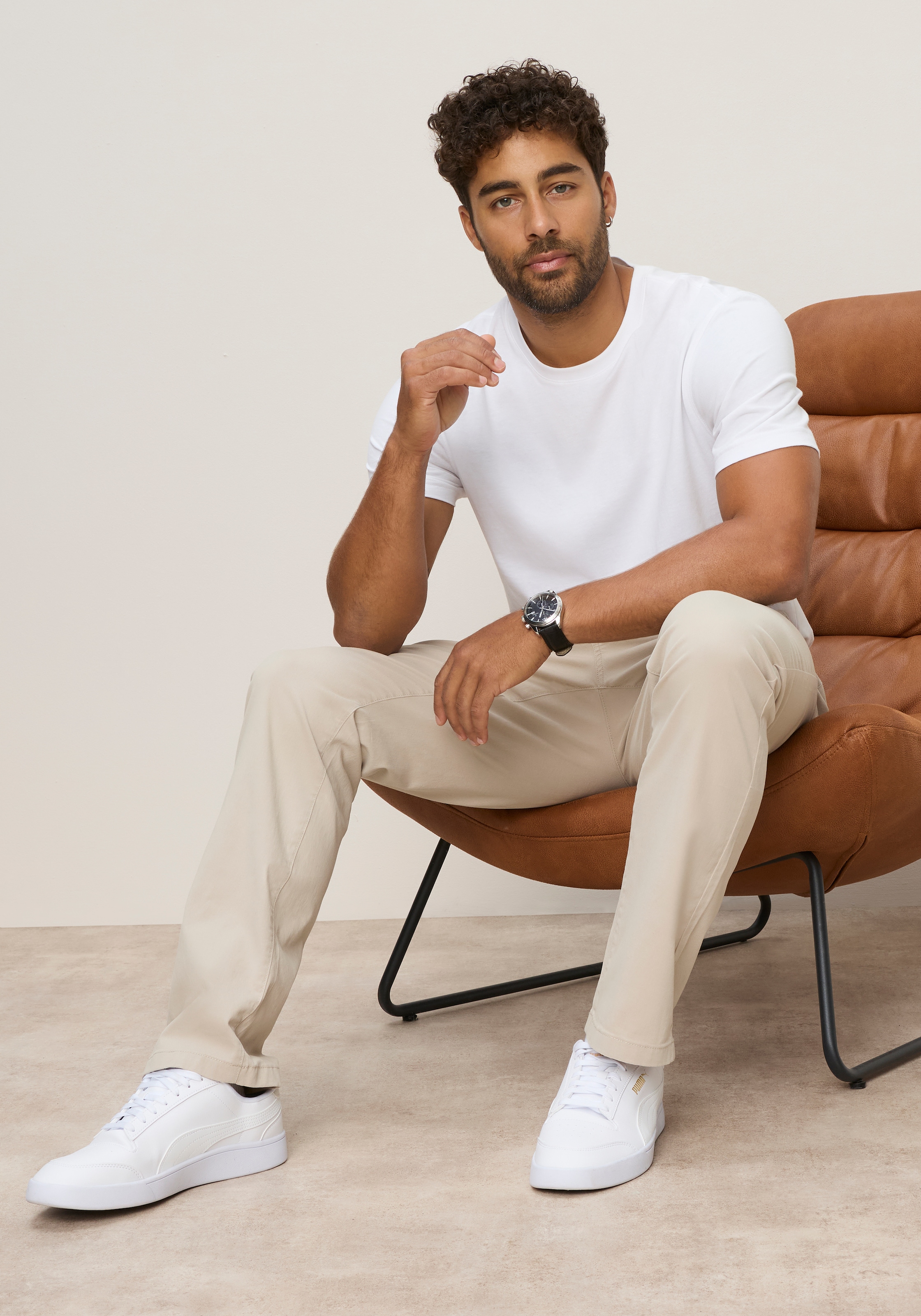 Man's World Pantalon de jogging  avec coupe droite, coupe régulière, taille basse