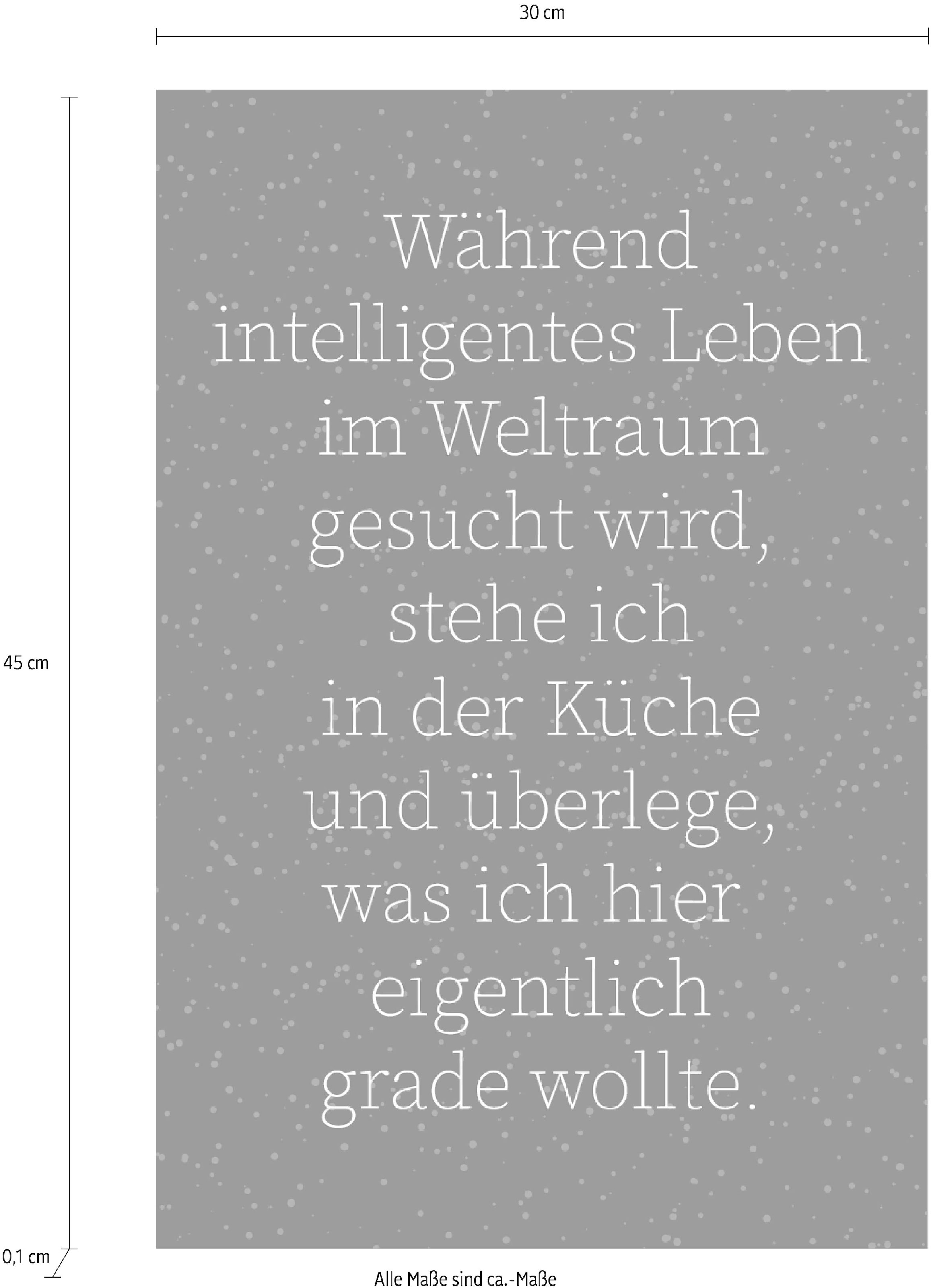 queence Wanddekoobjekt »Weltraum und Küche«, Spruch, Schriftzug aus  Stahlblech günstig kaufen