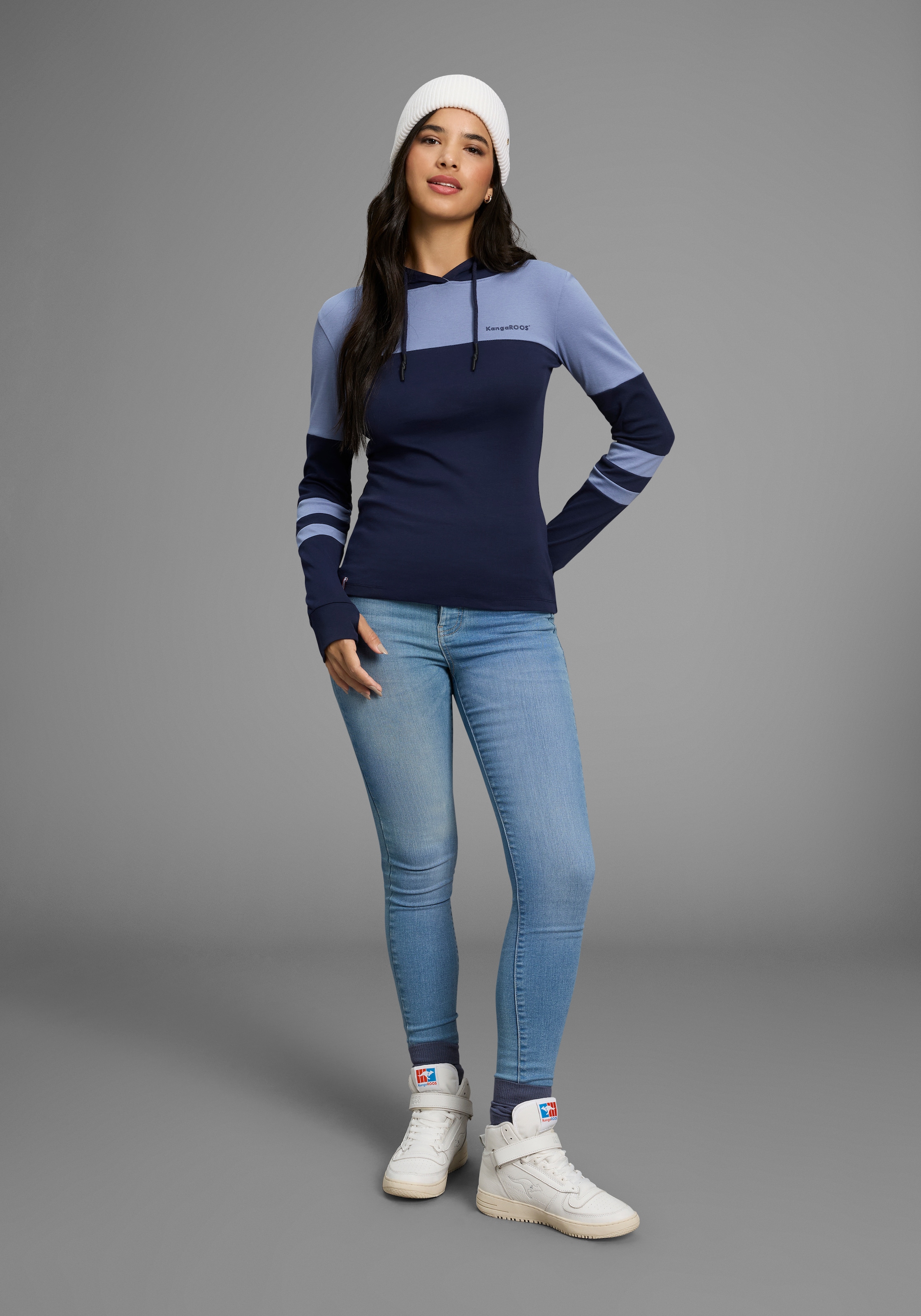 KangaROOS Kapuzenshirt, mit Colorblock
