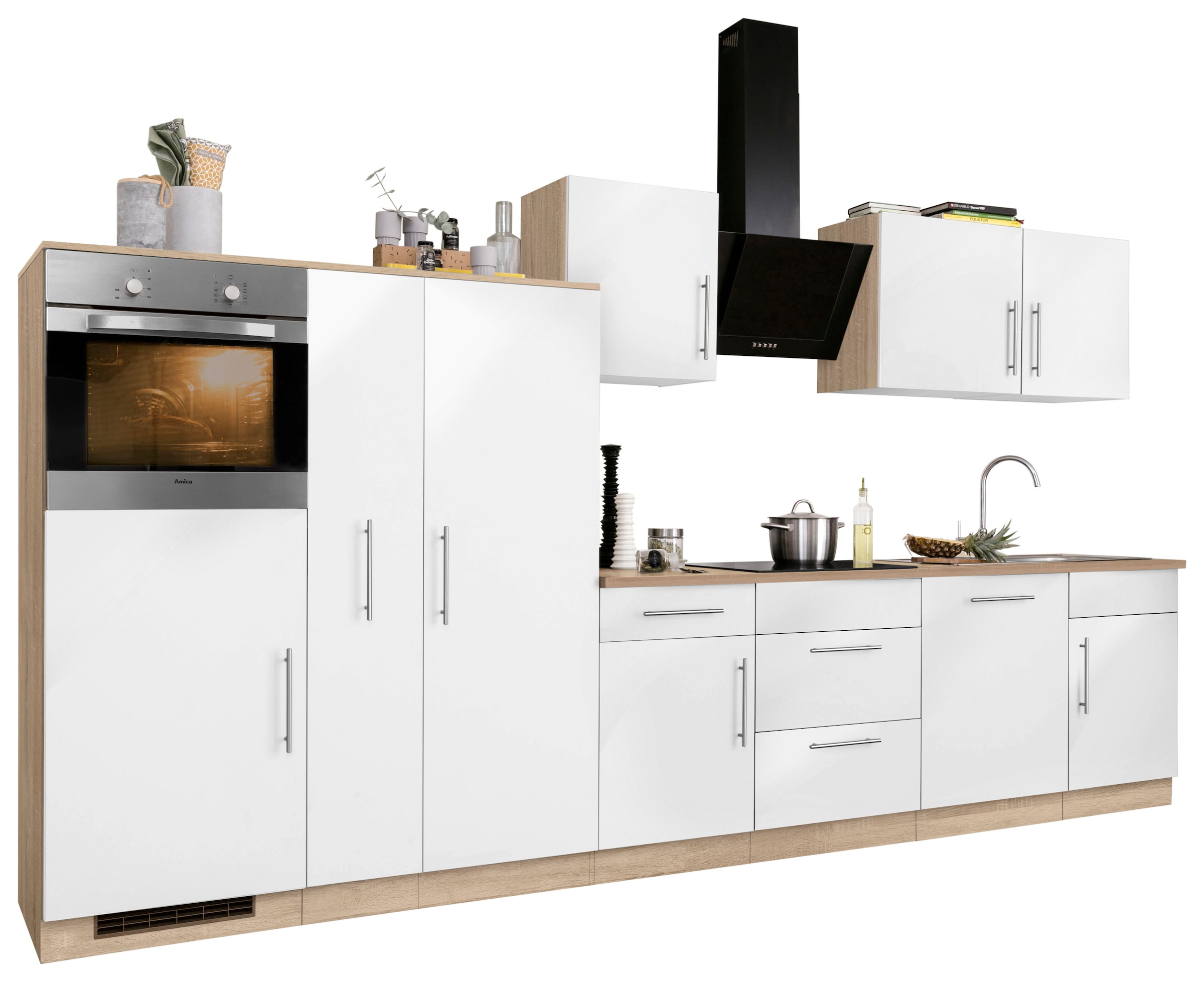wiho Küchen Küchenzeile "Cali" ohne E-Geräte, Breite 360 cm