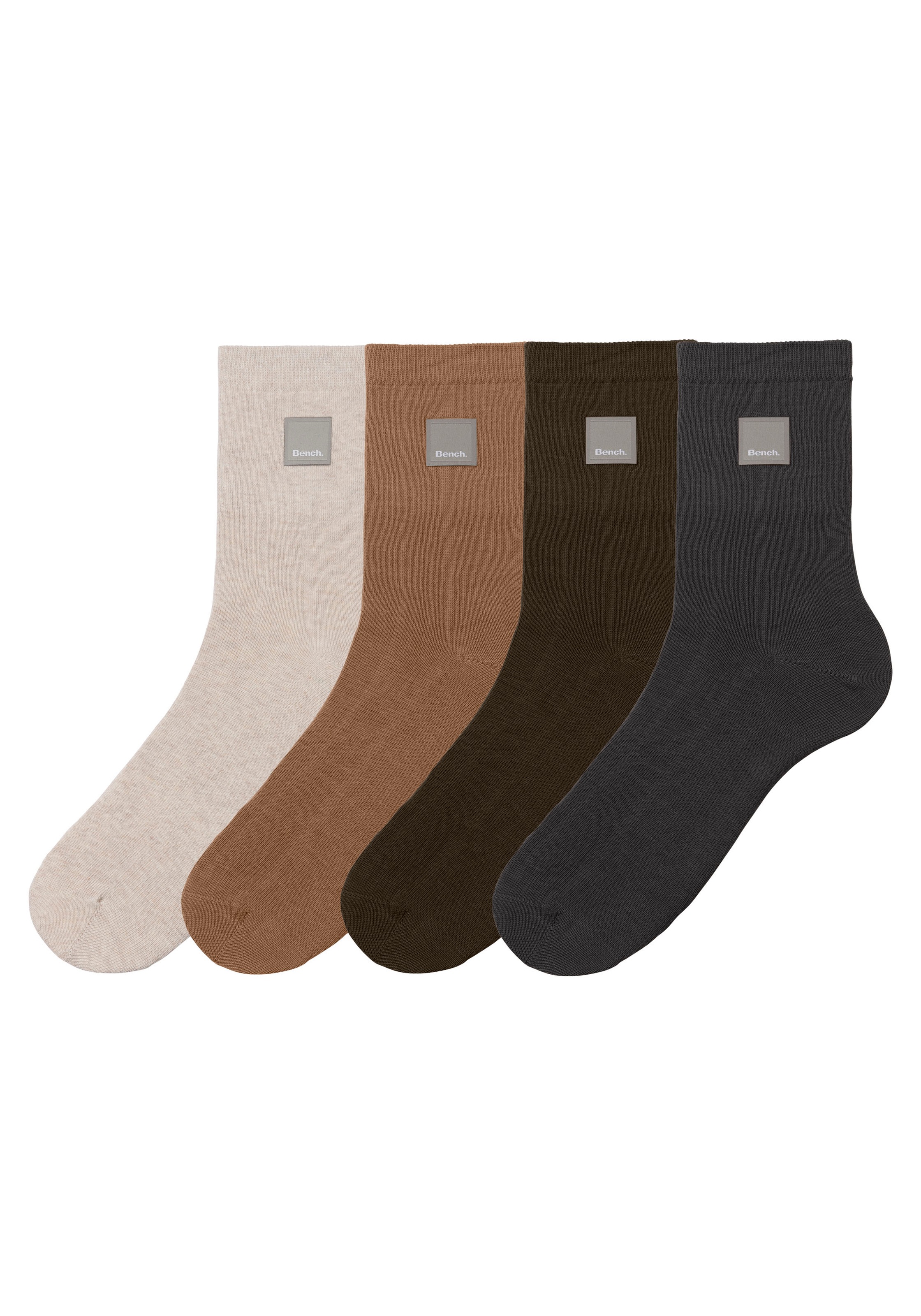 Bench. Basicsocken, (Packung, 4 Paar), mit Weblabel