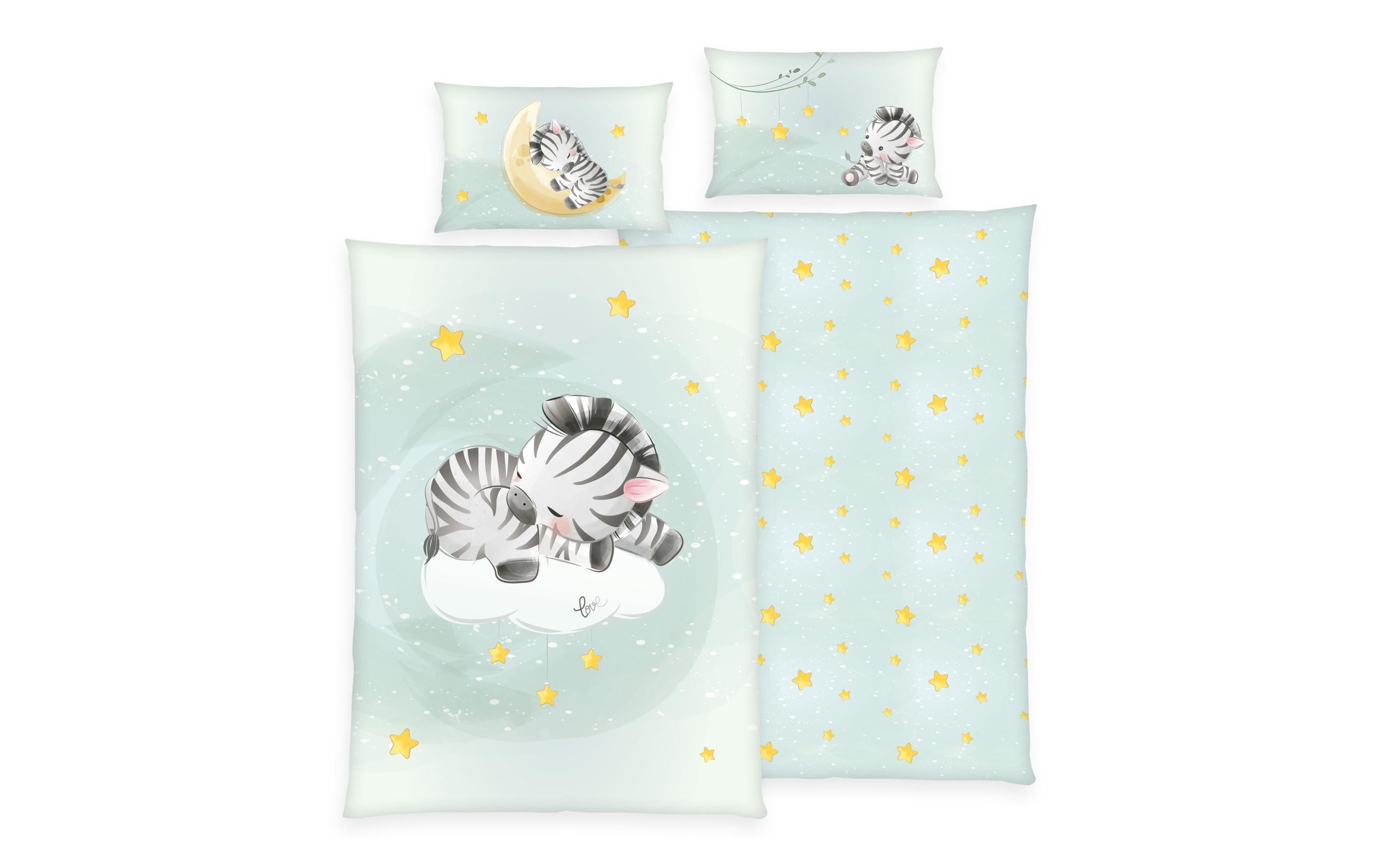 Image of Herding Kinderbettwäsche "babybest Zebra" 2 mit liebevollem Motiv