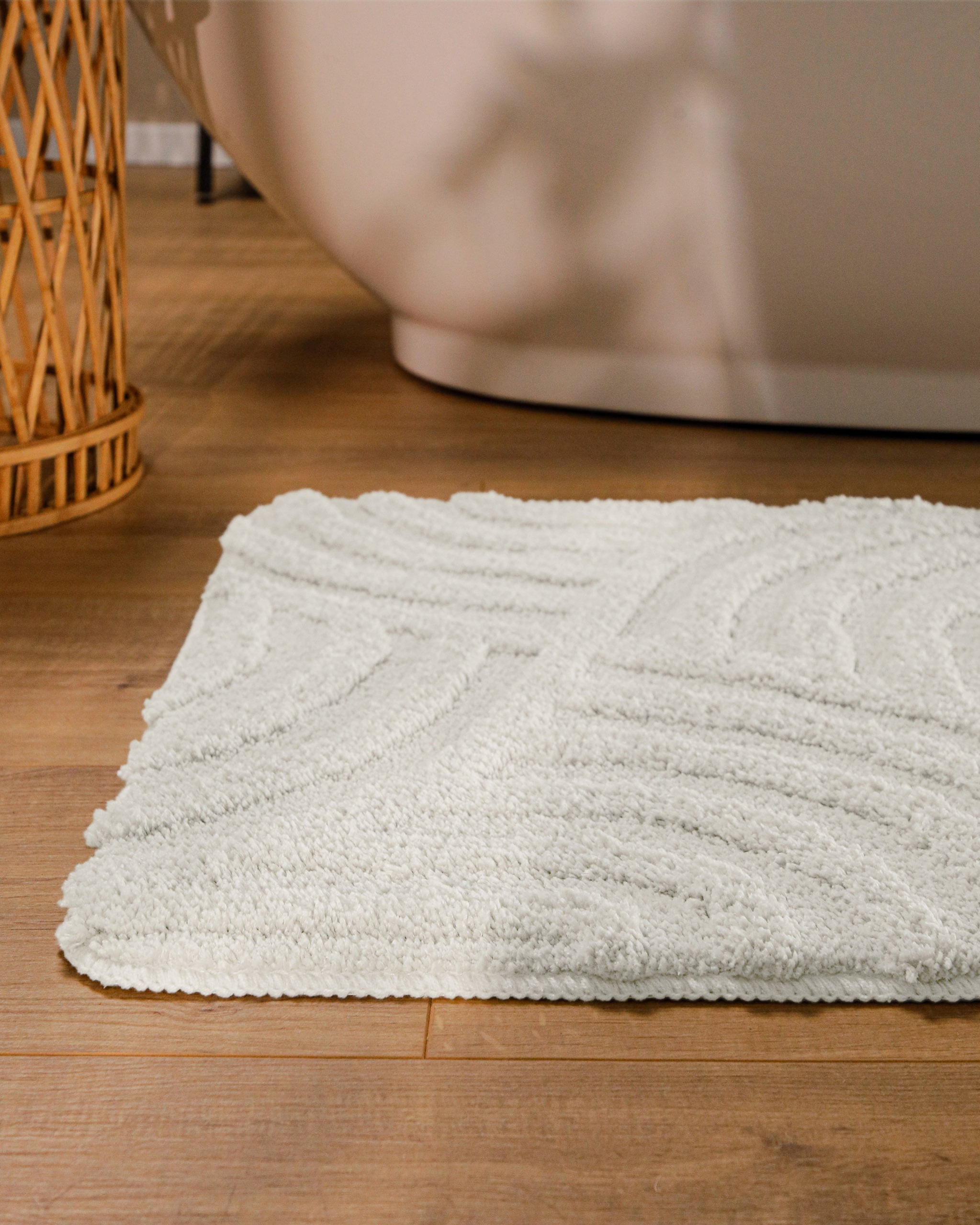 Wecon home Tapis de bain »Fiete« Höhe 25 mm revêtement antidérapant Séchage rapide Badteppich, Hoch-Tief-Effekt, weich, rutschhemmend, waschbar, getuftet