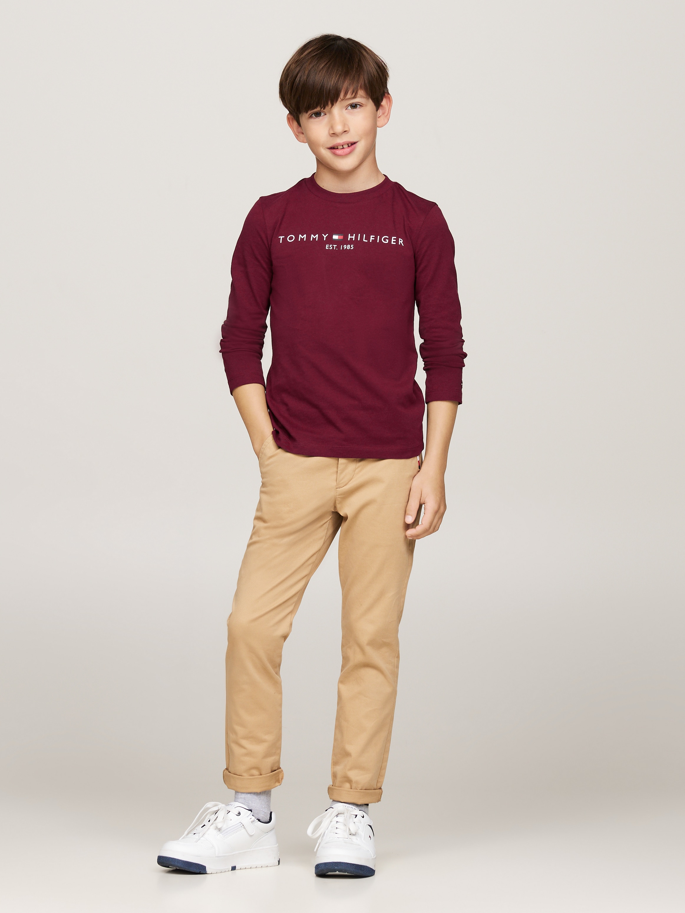 Tommy Hilfiger Langarmshirt »U ESSENTIAL TEE L/S«, mit Logodruck