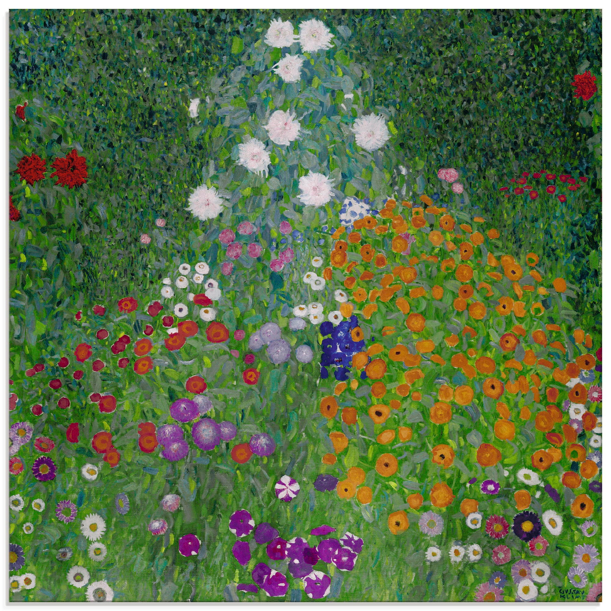 Image of Artland Glasbild "Bauerngarten. 1905-07" Blumenwiese 1 Stk. tlg. in verschiedenen Grössen