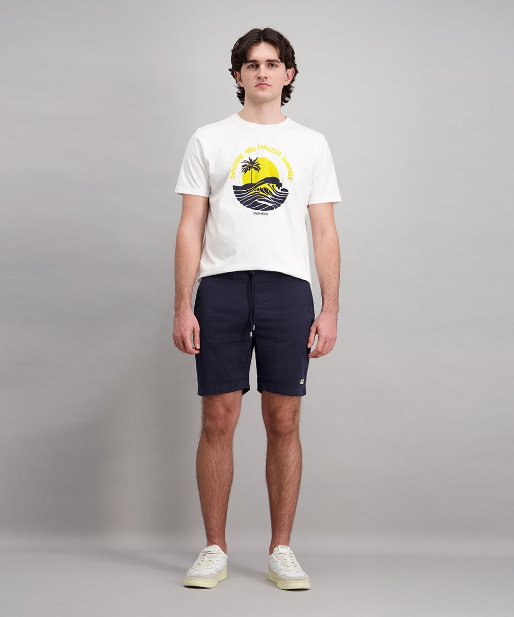 Pioneer Authentic Jeans Short »Shorts COOPER Kordelzug«  avec ceinture élastique