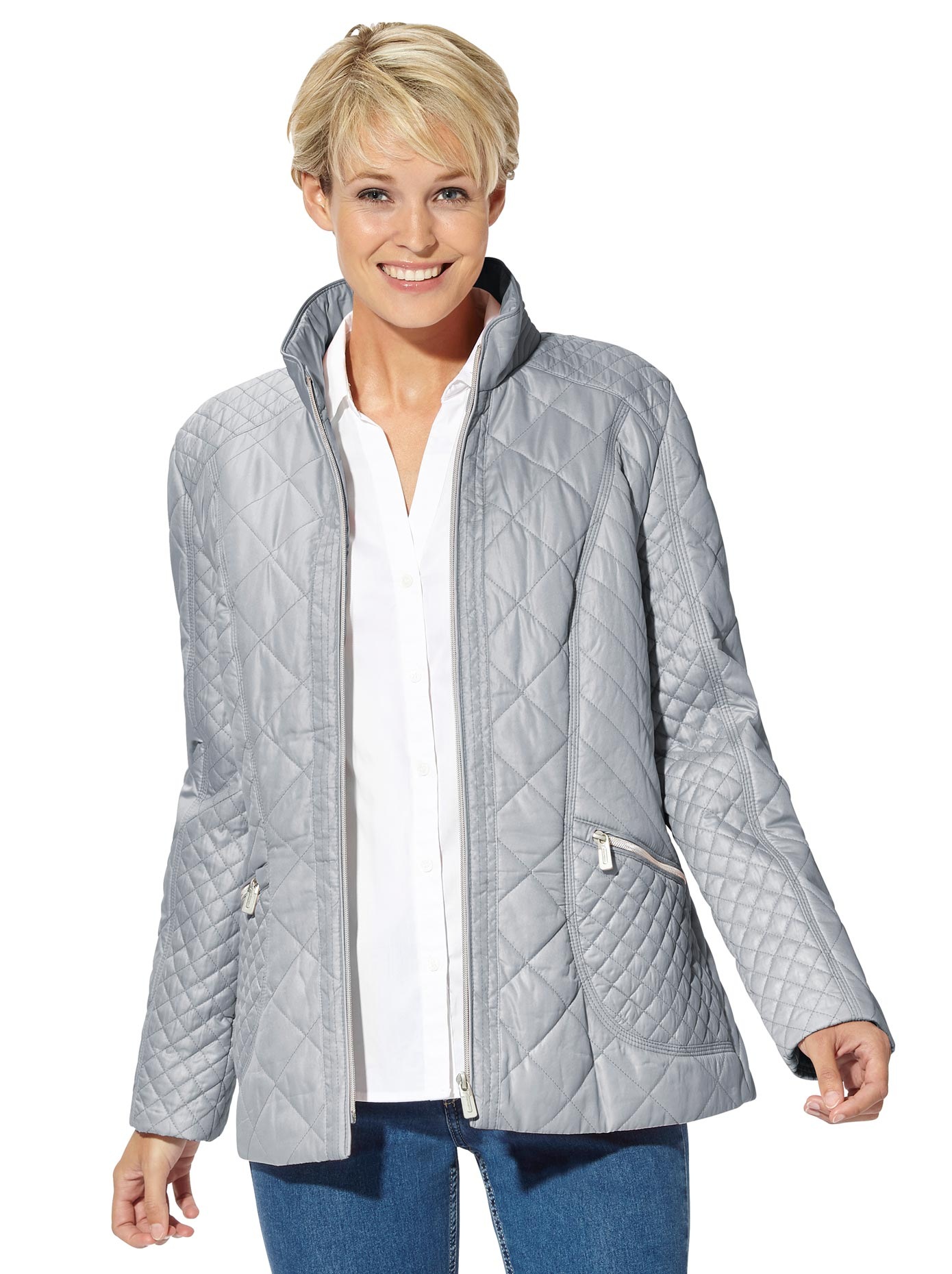 Jacke mit verschiedenen Stepp-Partien