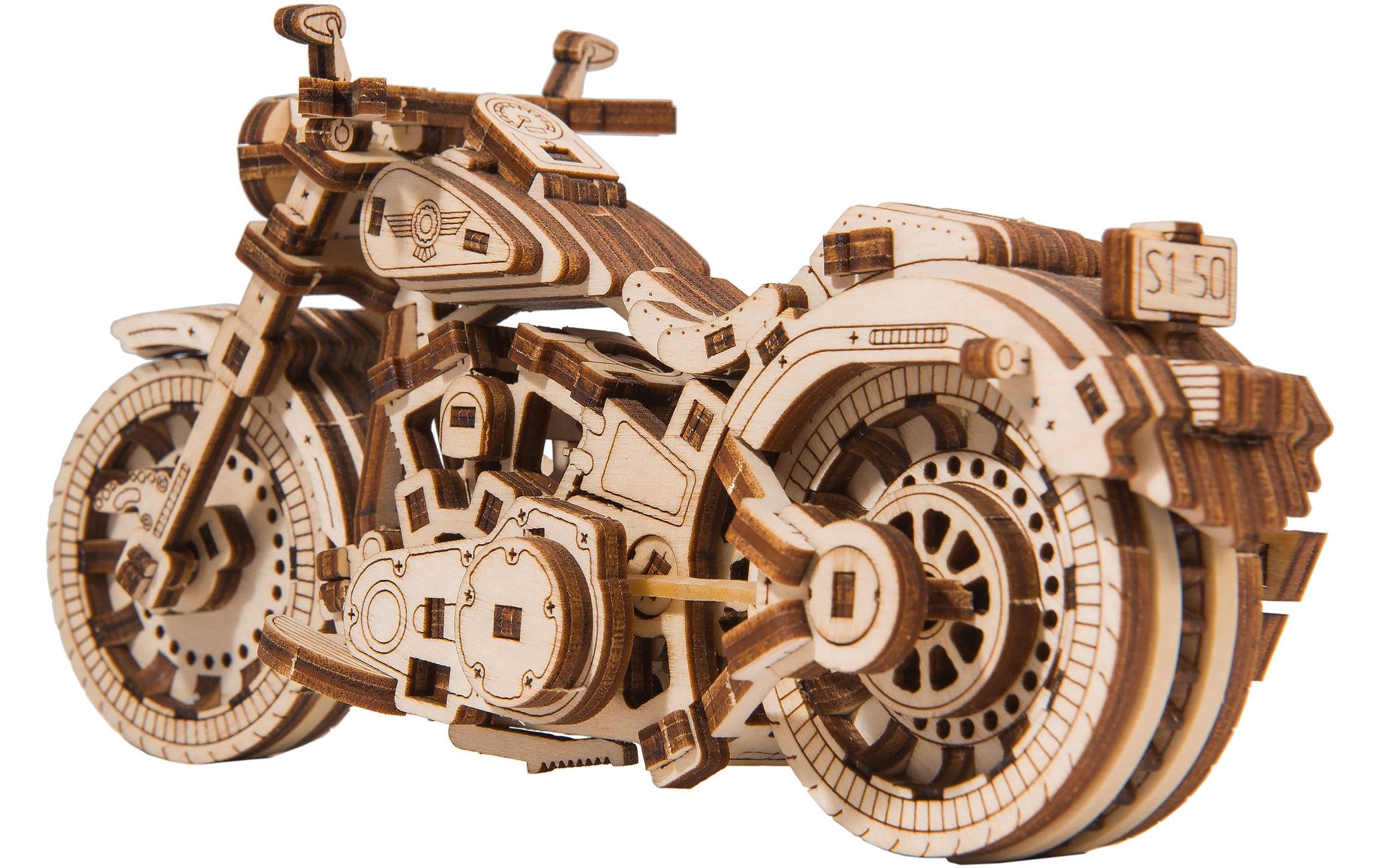 Revell® Modellbausatz »Revell Tiny Adventures, Cruiser V-Twin, Motorrad-Bausatz aus Holz« 1:13 Made in Europe
