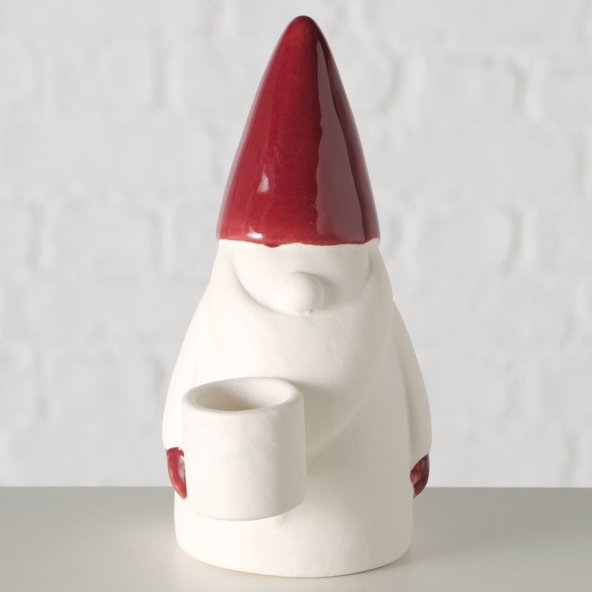 GOODproduct Kerzenleuchter »Gefo, zwei verschiedene Höhen« Zweiteiliges Set im festlichen Weihnachtsmann-Design