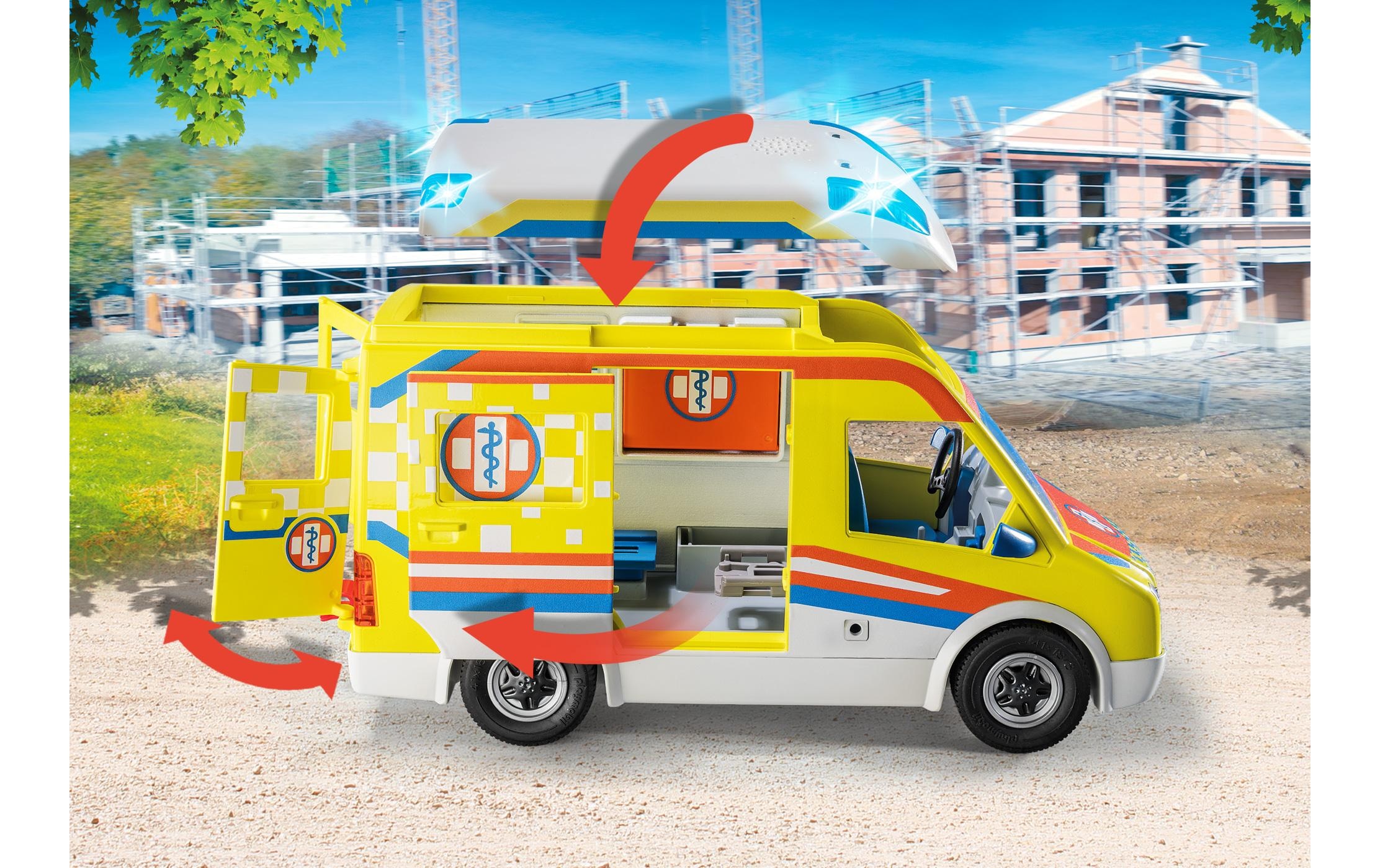 Playmobil® Spielbausteine »City Life Rettungswagen mit Licht & Sound 71202«