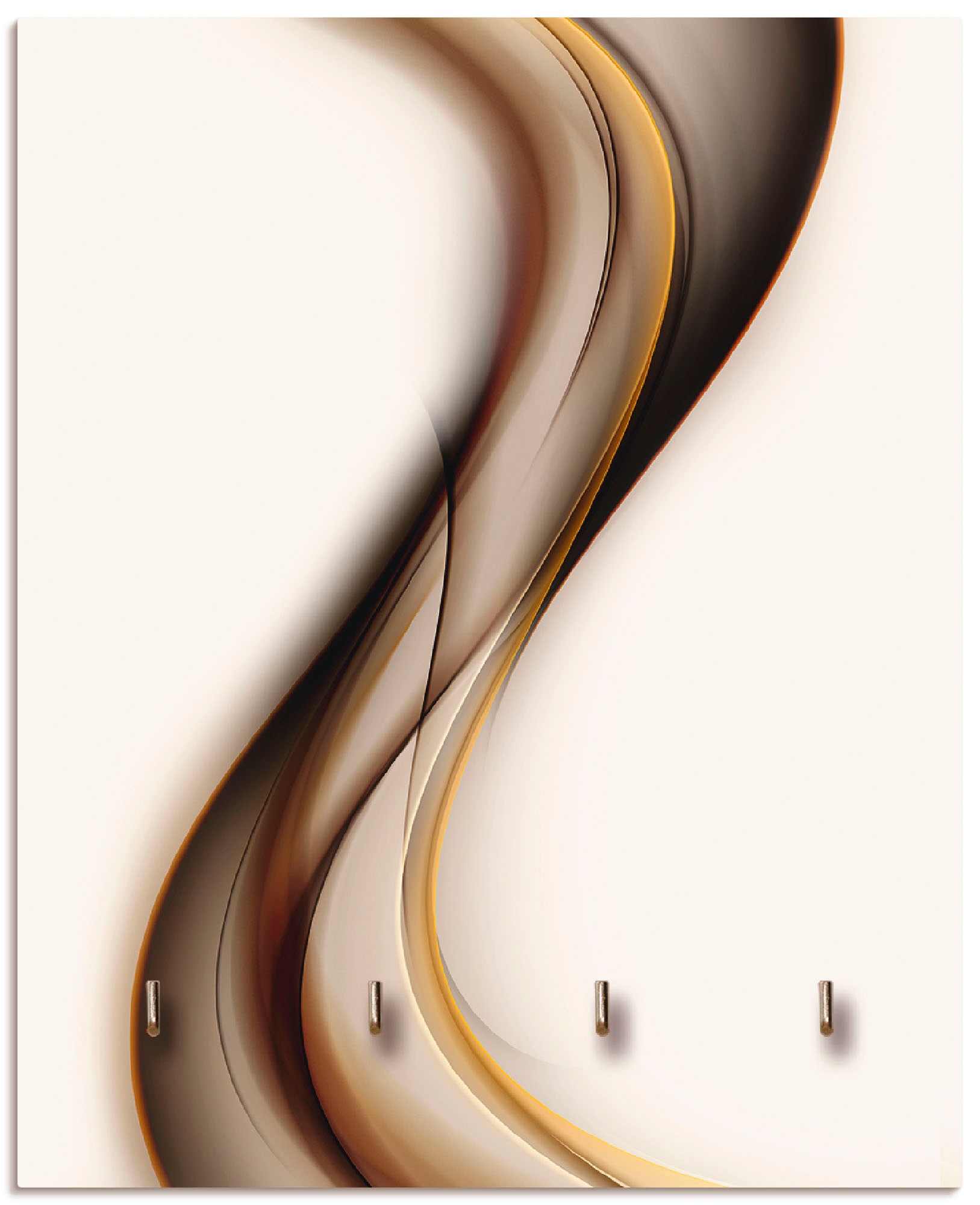 Image of Artland Hakenleiste »Welle«, aus Holz mit 4 Schlüsselhaken – Schlüsselboard, Schlüsselbretter, Schlüsselhalter, Schlüsselaufhänger für den Flur – Stil: Modern bei Ackermann Versand Schweiz