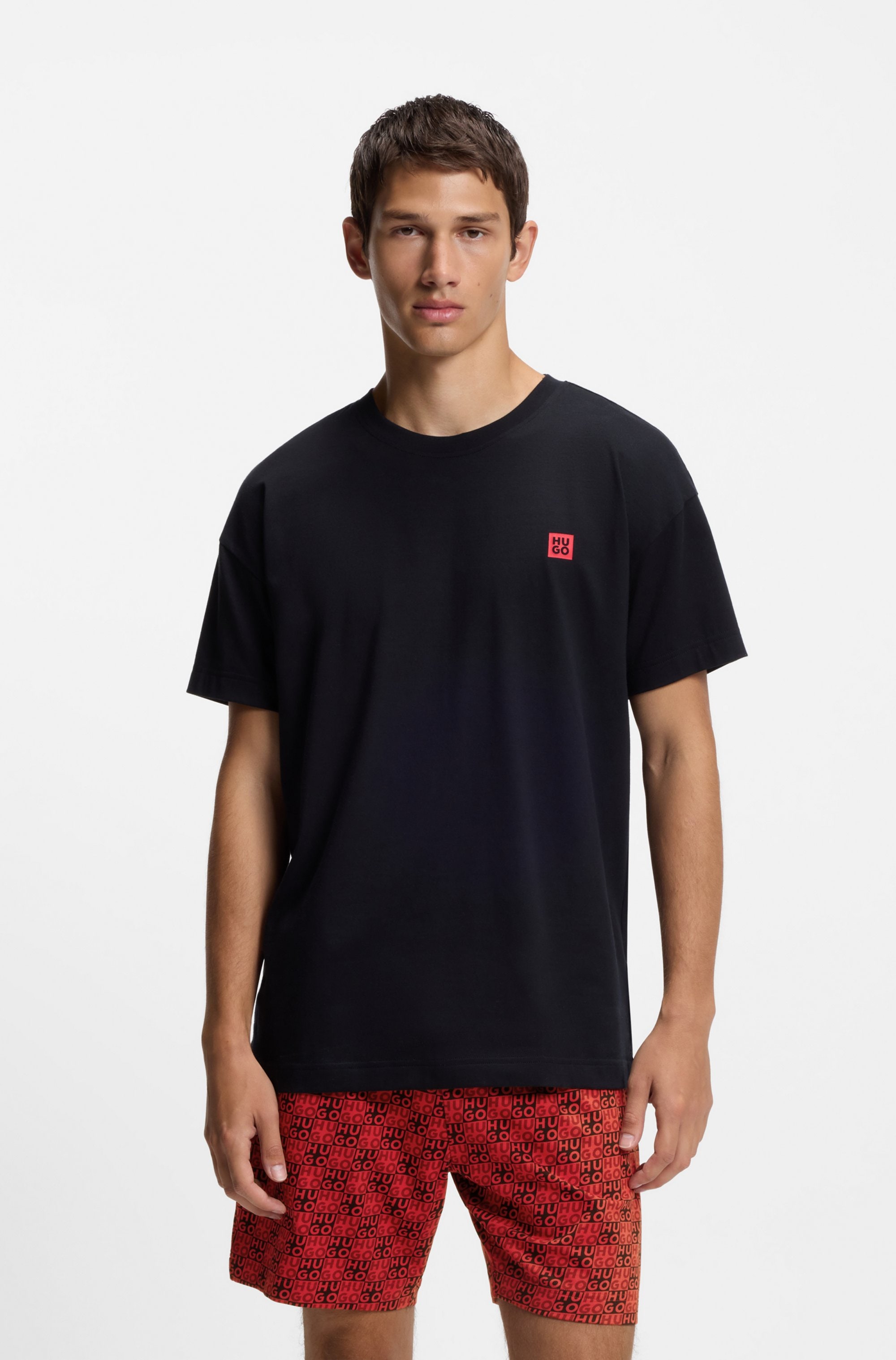 HUGO Underwear Shorty »Aaron« Set, 2 tlg. aus Stretch-Baumwolle mit Stack-Logos, regular fit