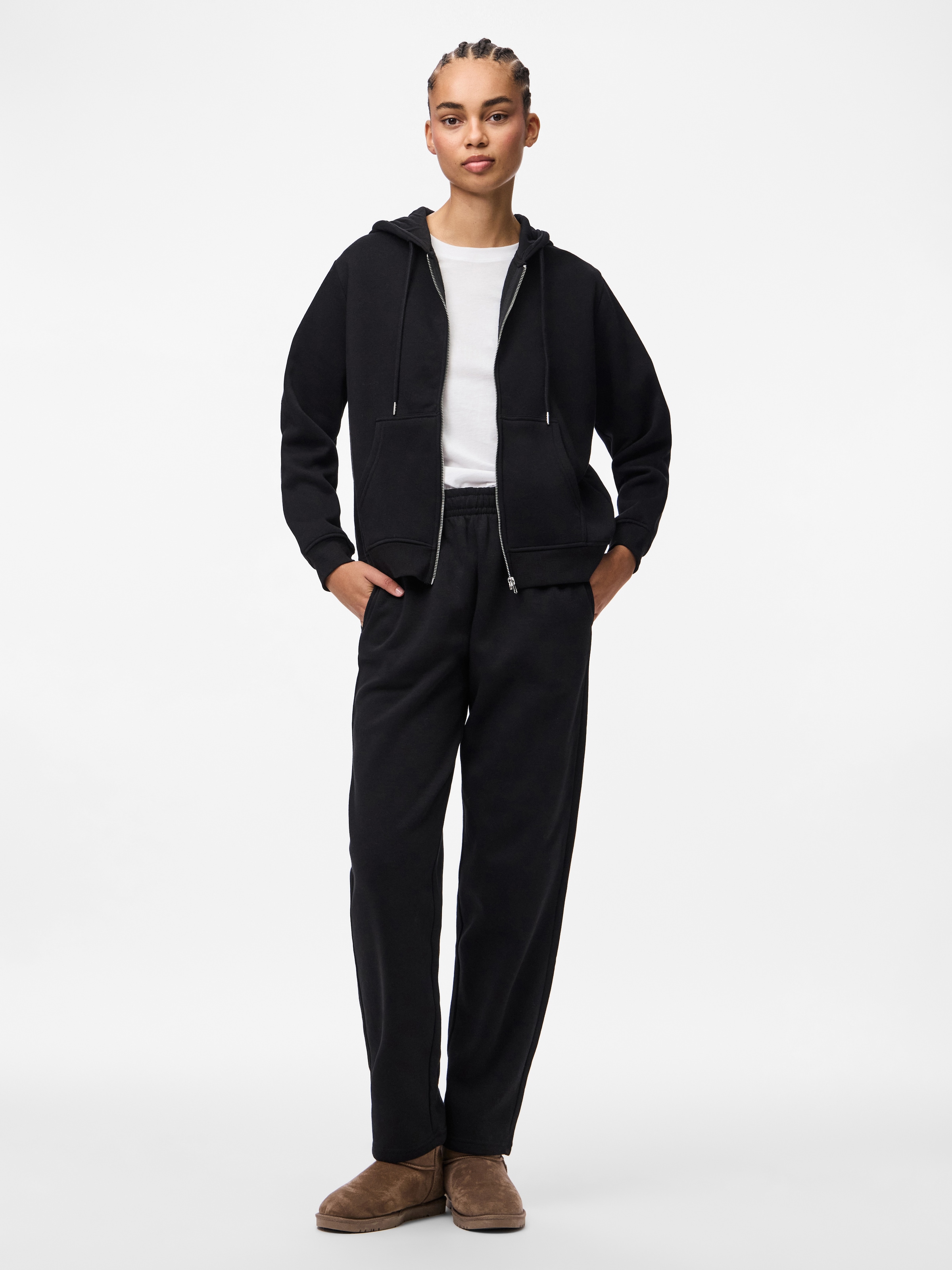 pieces Sweat à capuche »PCCHILLI LS ZIP HOODIE NOOS BC«, Baumwollmischung, regular fit
