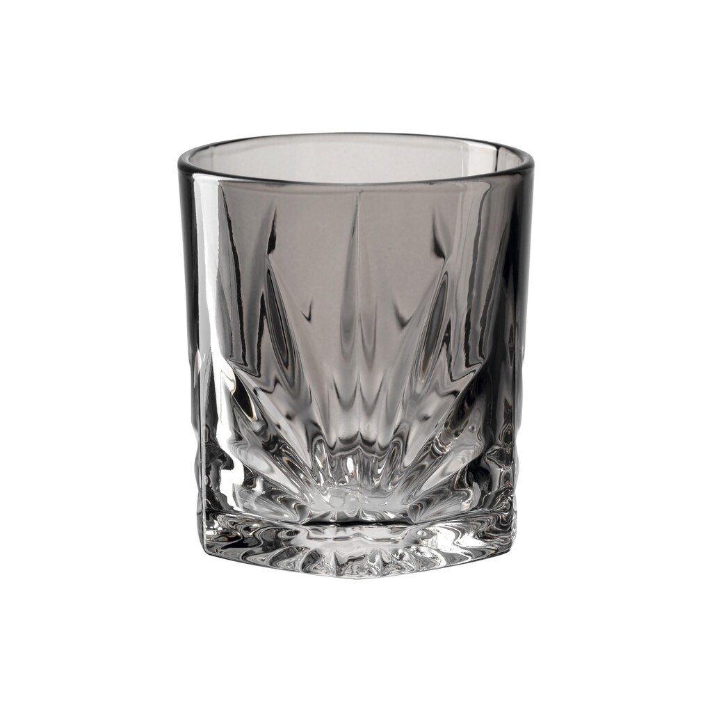 LEONARDO Whiskyglas »DOF Capri 330ml grau«, (4 tlg.)