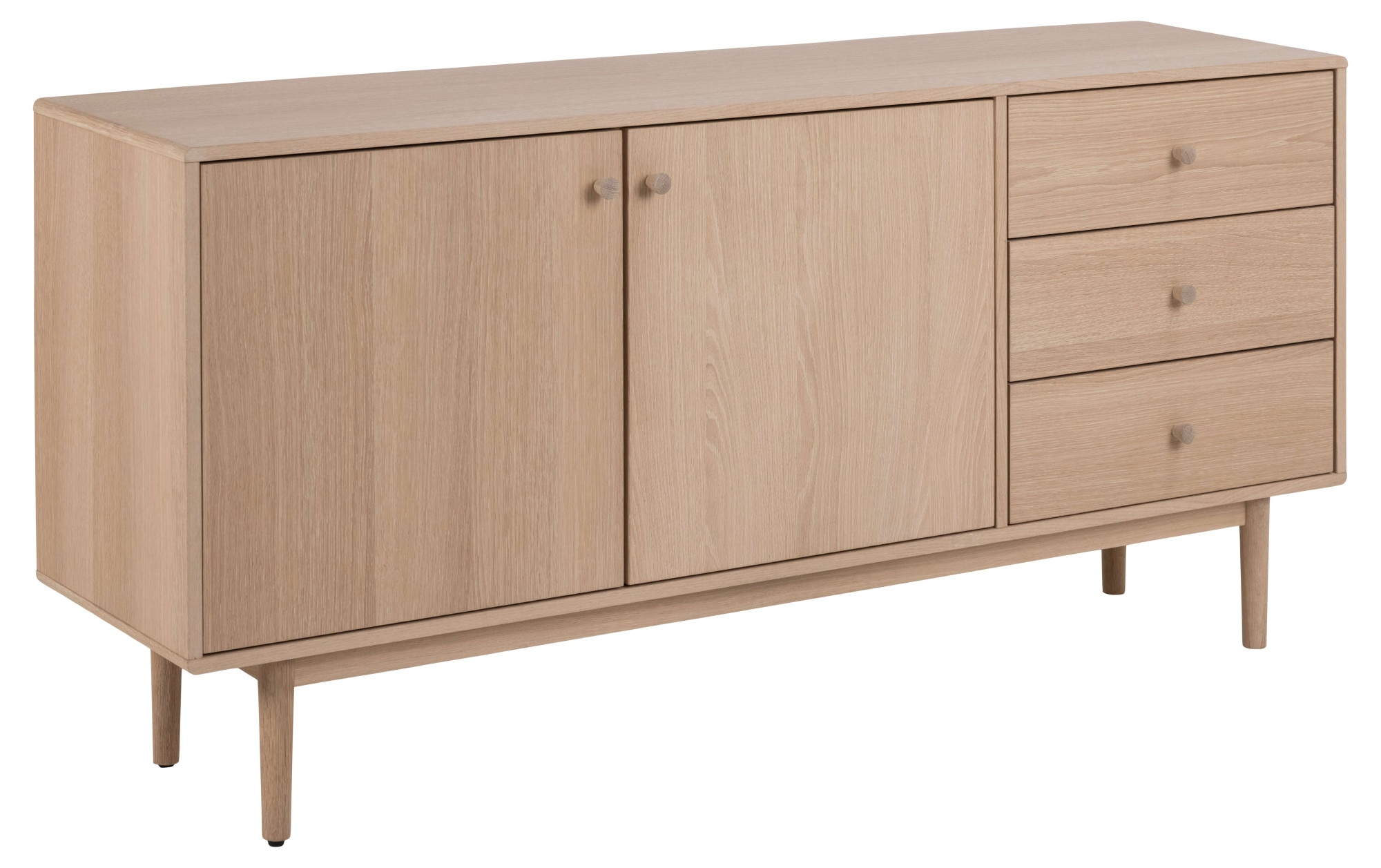 ACTONA GROUP Anrichte »Aston« Sideboard, Eiche/furnier, 2 Türen, 2 Böden, 3 Schubladen, 160 cm