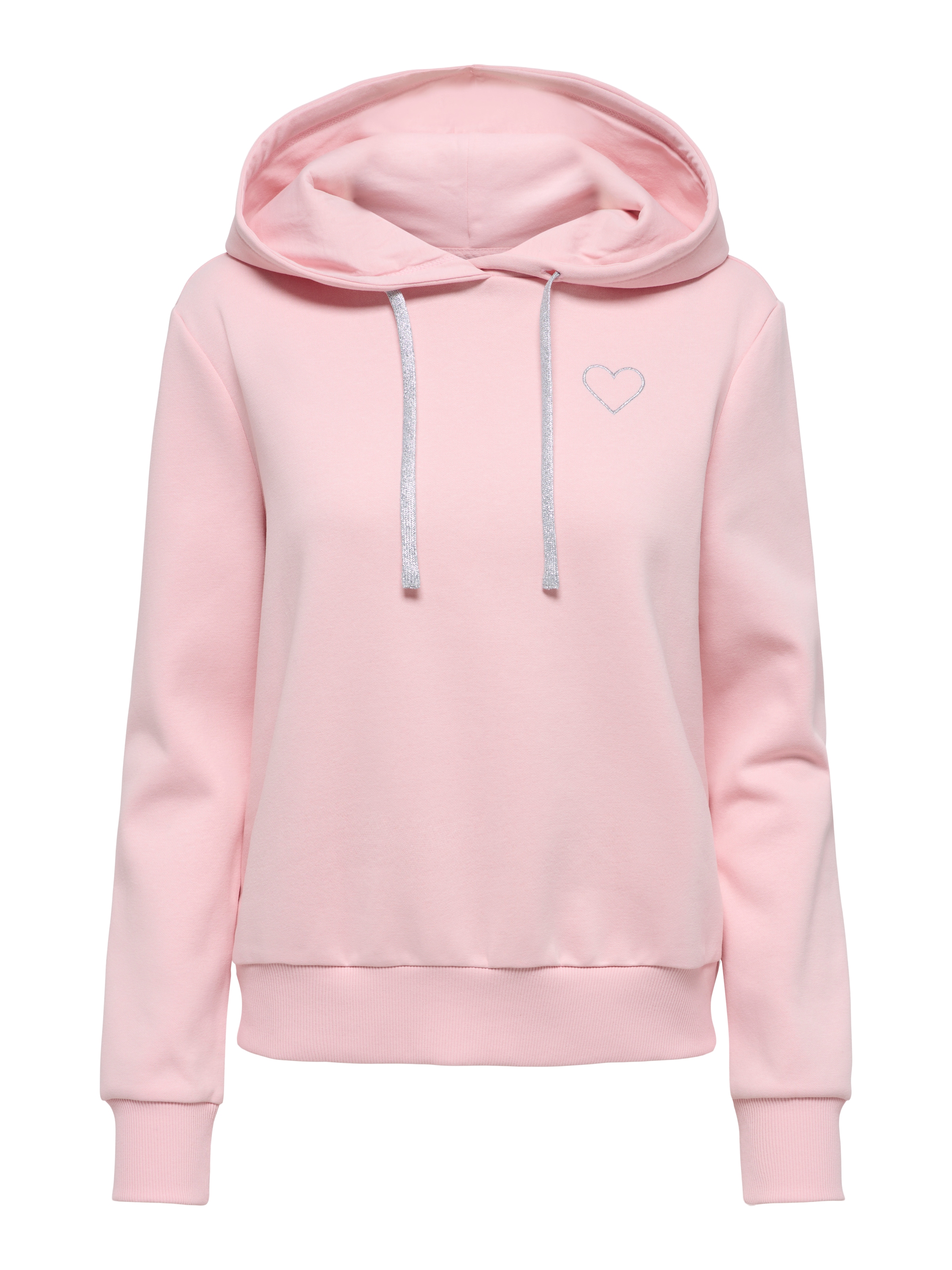 ONLY Sweat à capuche »ONLNOLI L/S HEART HOOD SWT NOOS«, Baumwollmischung, regular fit
