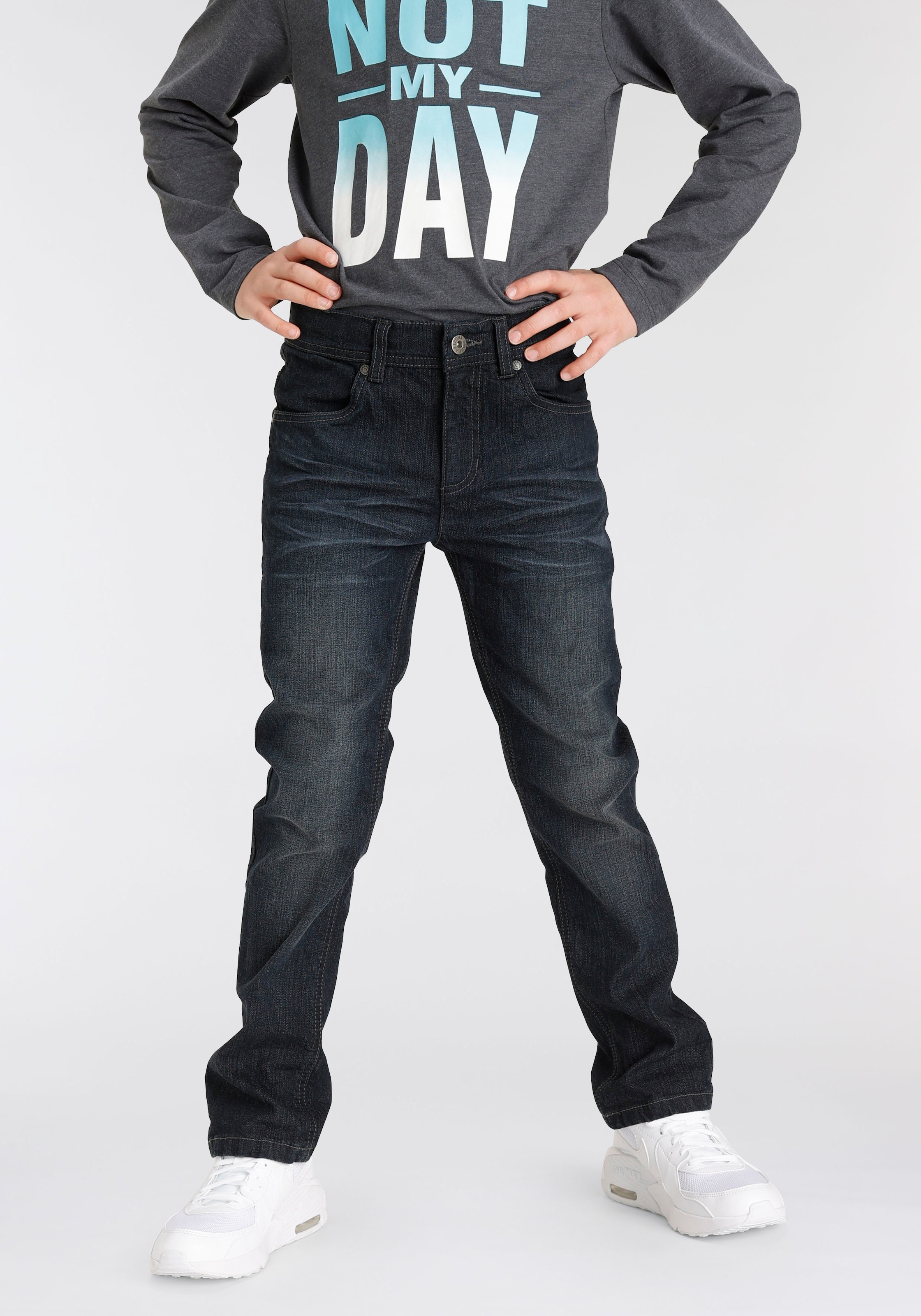 Arizona Stretch-Jeans »regular fit Jeans für Jungen«, regular fit mit geradem Bein