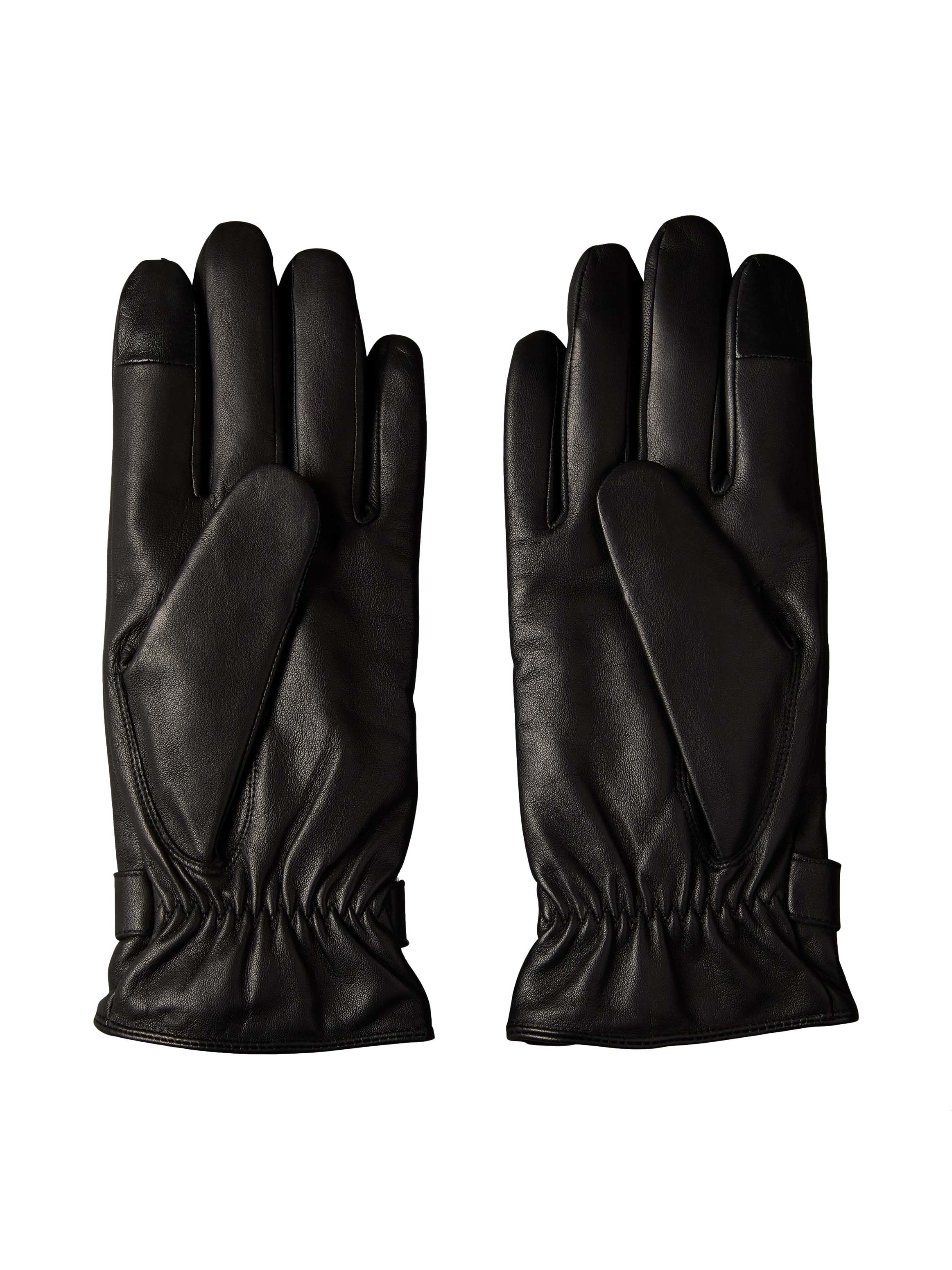 Calvin Klein Gants en cuir »LOGO STRAP SMOOTH LEATHER GLOVES« parfait pour le quotidien