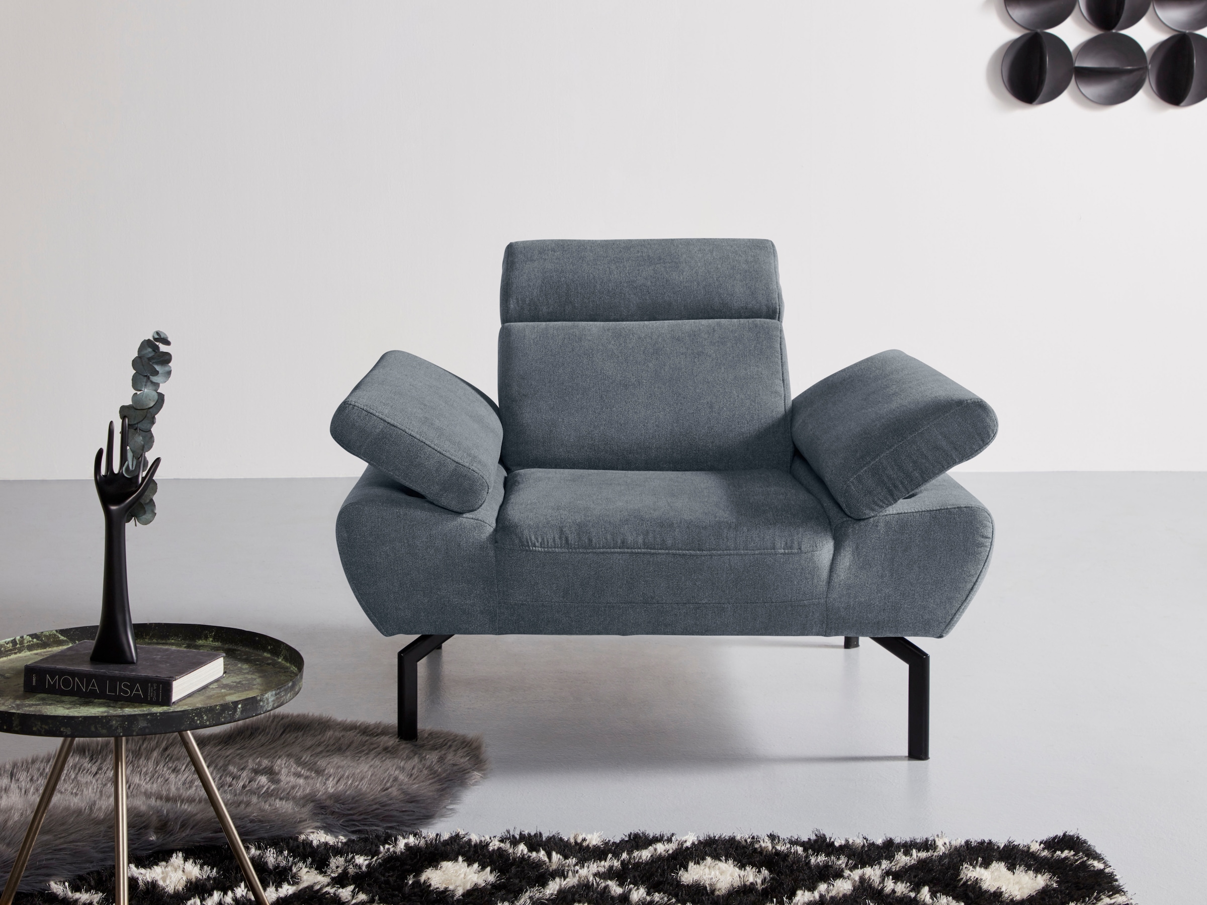 Places of Style Sessel »Trapino mit in Lederoptik Luxus«, wahlweise kaufen Rückenverstellung, Luxus-Microfaser