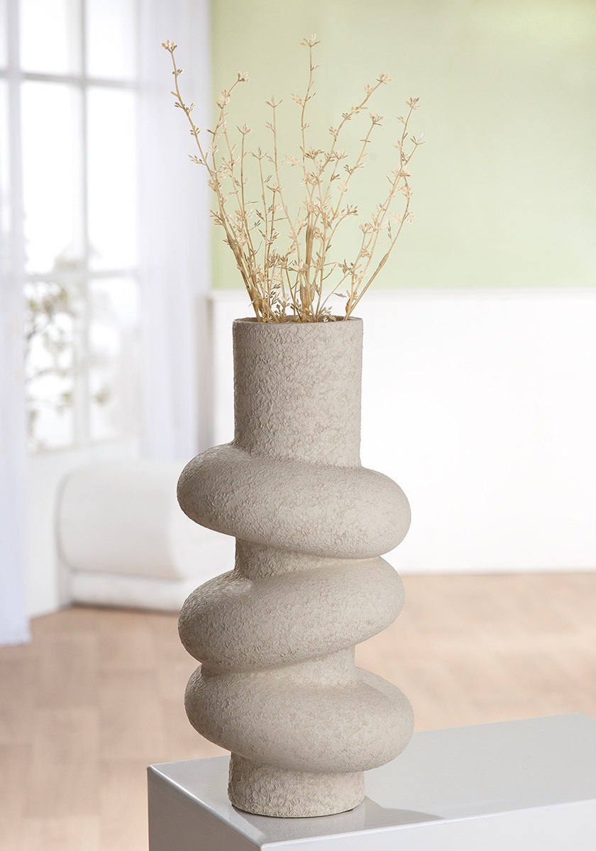 homsy by Ana Johnson Tischvase "Floriva, 40x18,5cm, strukturierte, matte Oberfläche" hochwertige Keramik aus einer traditionellen Manufaktur,Made in Europe