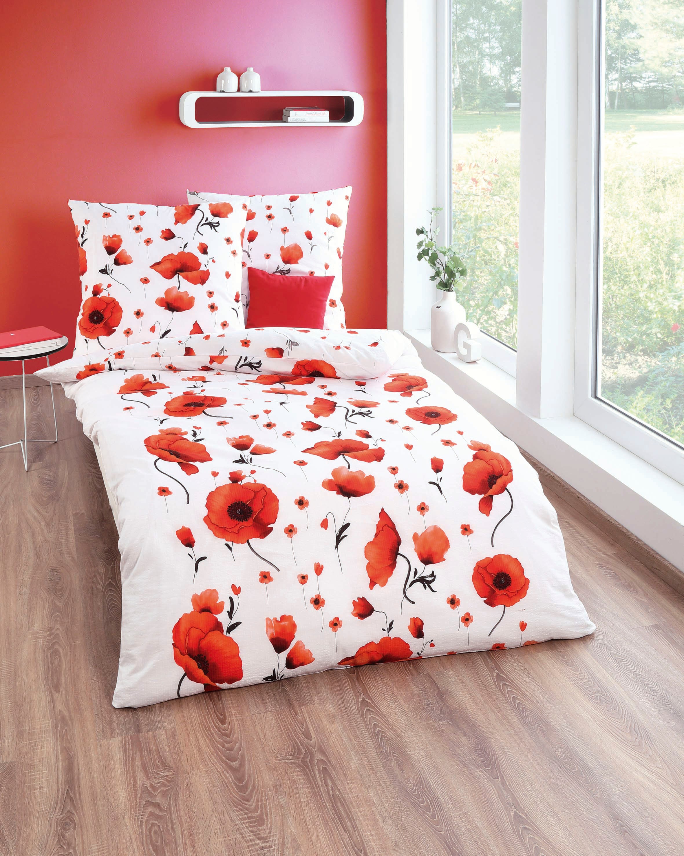 Kaeppel Bettwäsche »Scarlett Poppies«, mit grossen Mohnblumen