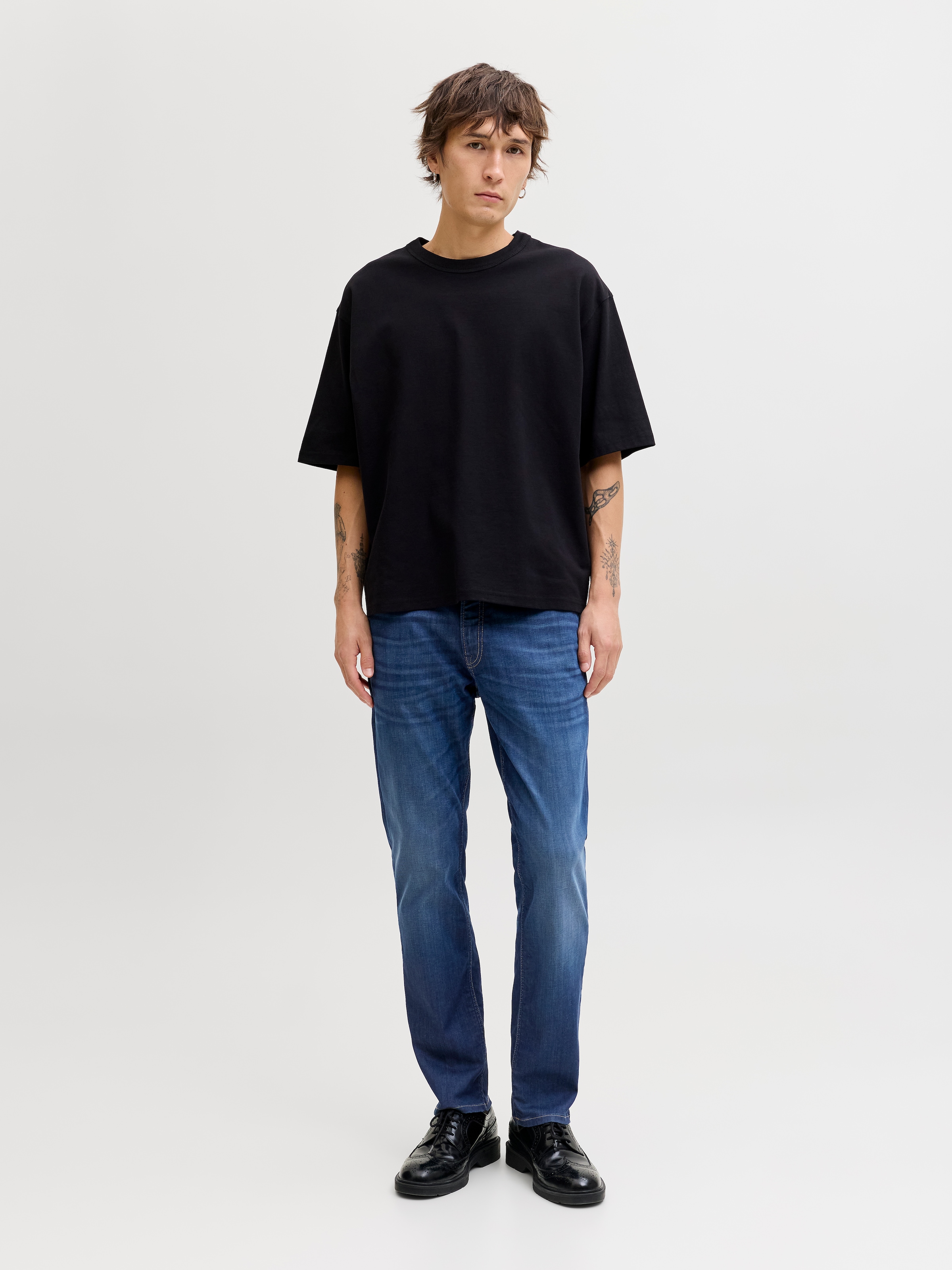 Jack & Jones Jeans coupe régulière »JJICLARK mit Used-Look und Stretch für den Alltag« avec effets d'usure