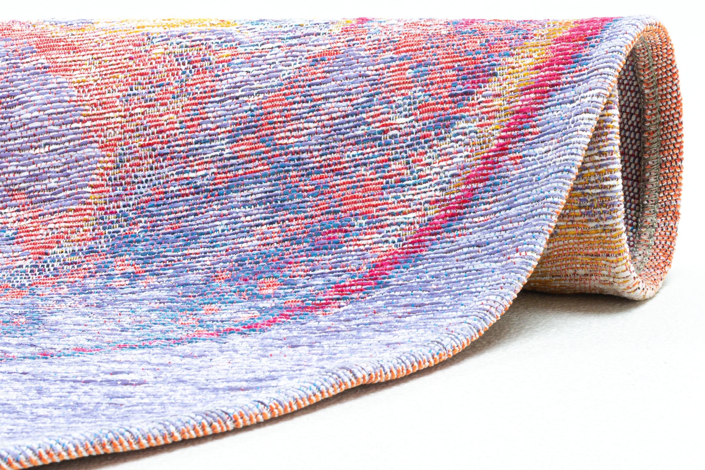 Sansibar Teppich »Keitum 013« rund 3 mm Höhe Flachgewebe, modernes Design