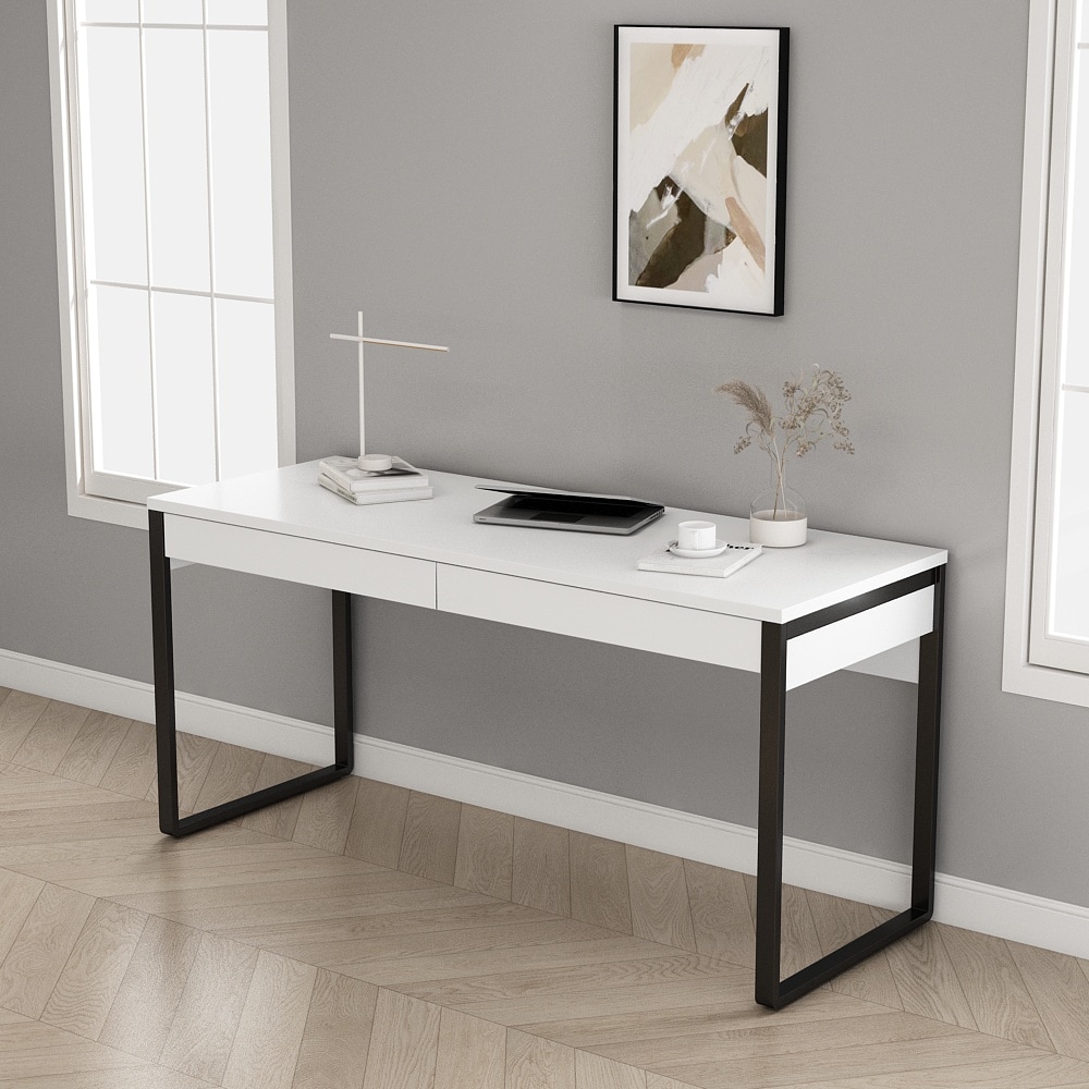 GOODproduct Bureau »Moid, Computertisch im modernen Design,« largeur 120/140/160 cm, avec pieds en métal et tiroir