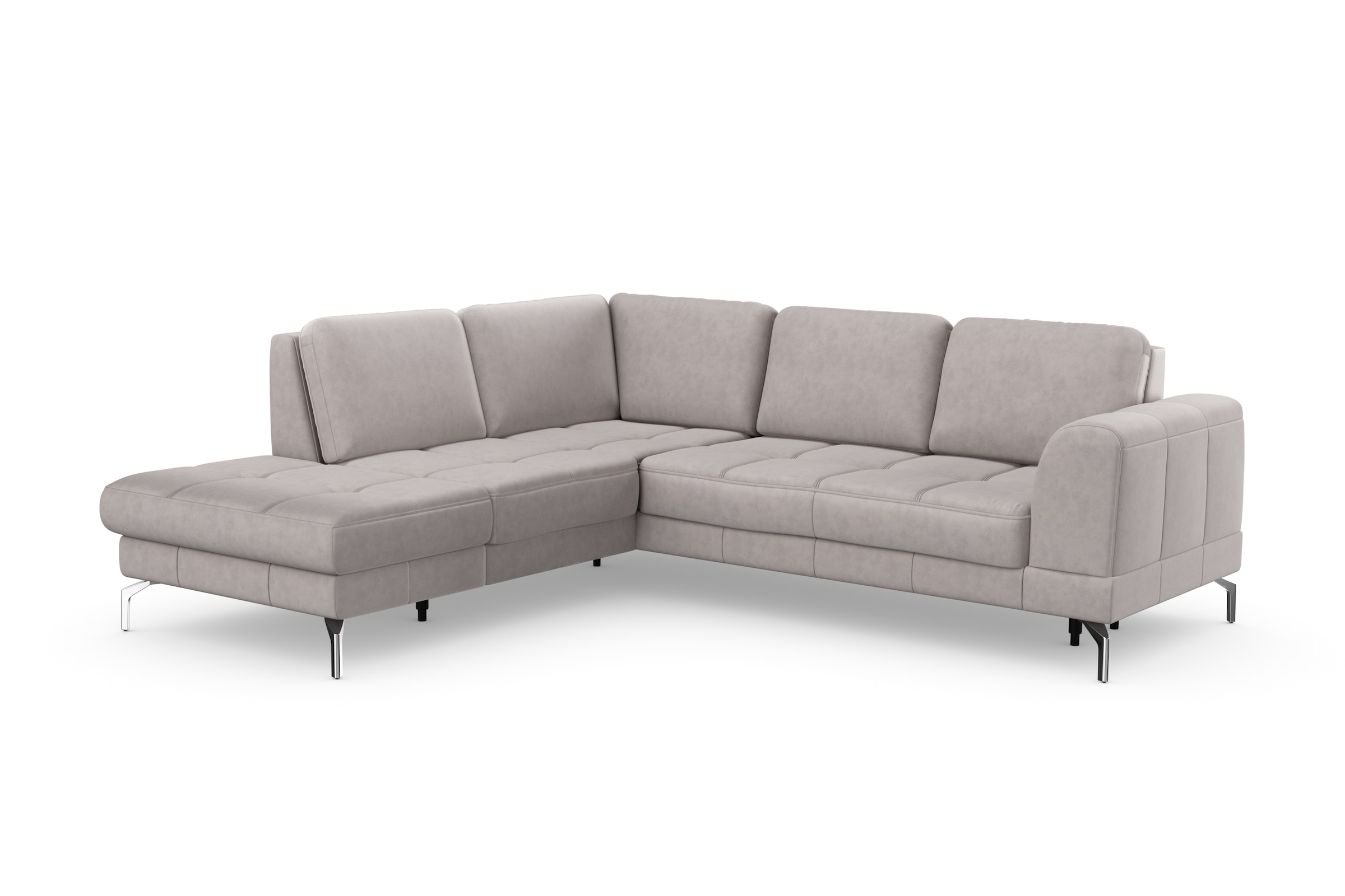 sit&more Ecksofa »Bendigo L-Form« inklusive Sitztiefenverstellung, Bodenfreiheit 15 cm, in 2 Fussfarben