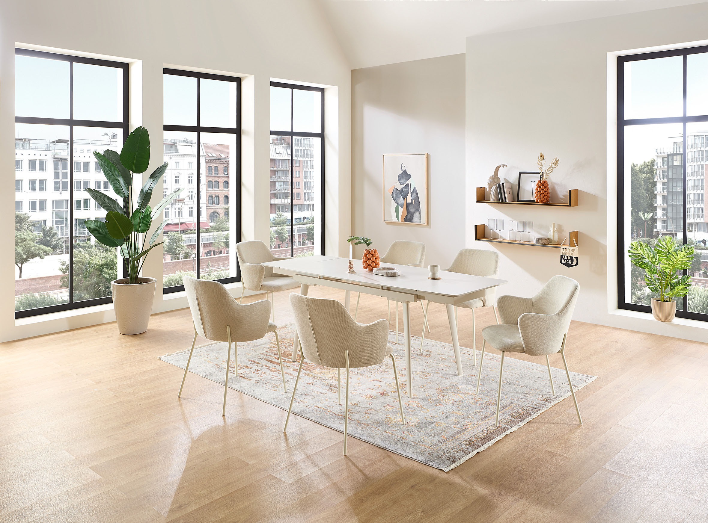 Stolkom Chaise avec accoudoirs »Lissi BxHxT 60x84x44 cm« (Ensemble) 6 cuislargeur 60 cm, structure métallique