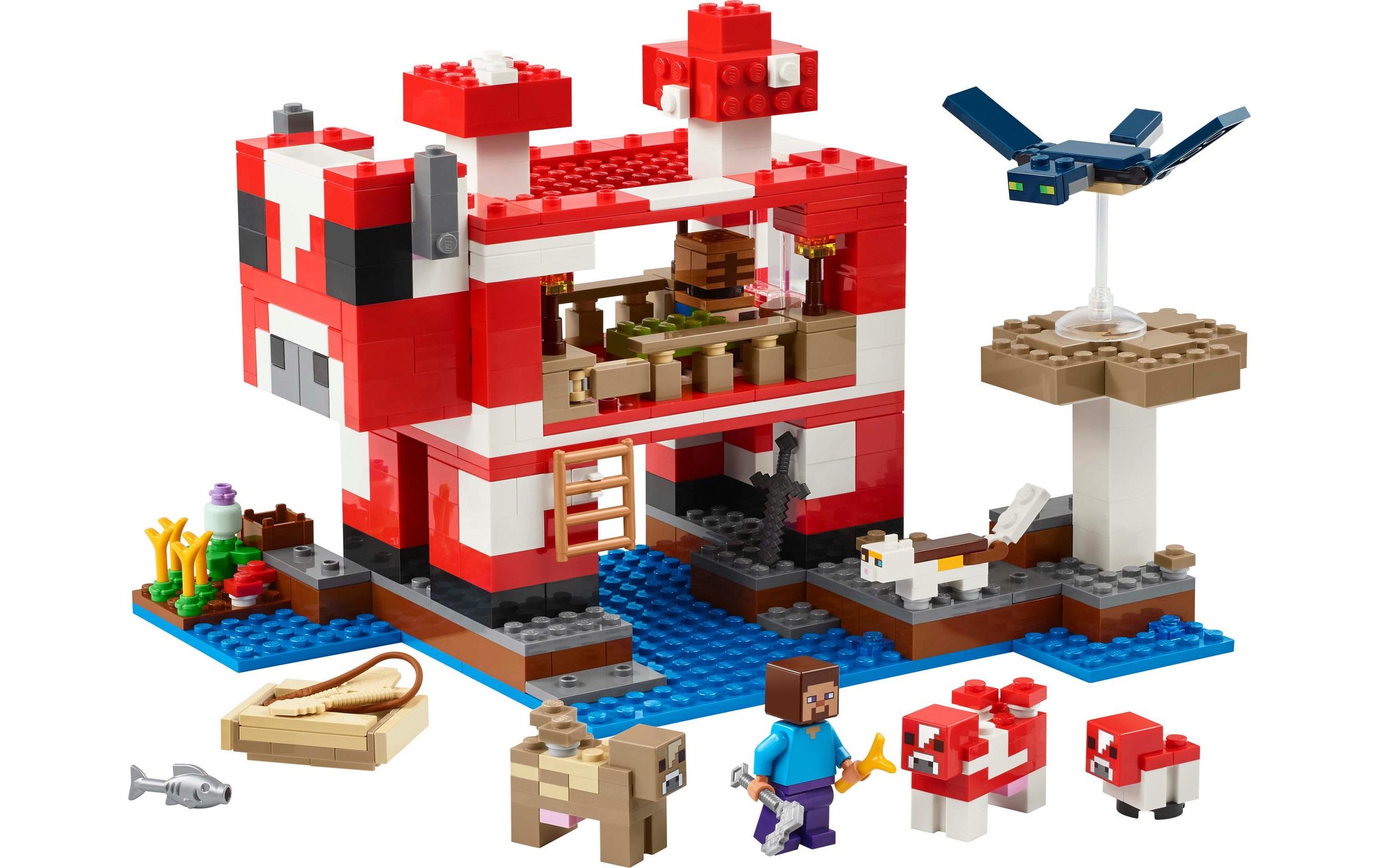 LEGO® Spielbausteine »Minecraft Das Pilzkuh-Haus 21270«, (500 St.)