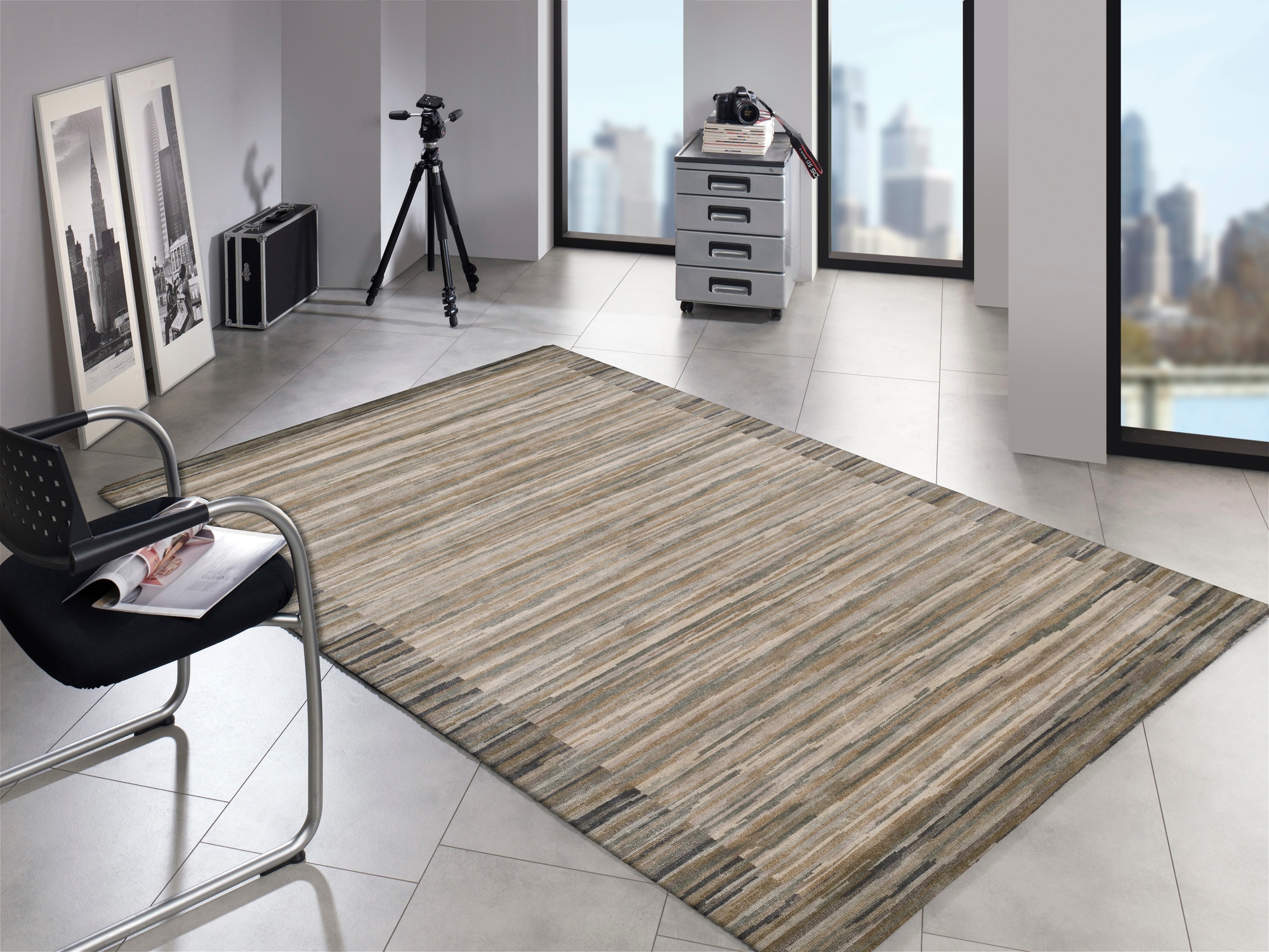 Image of OCI DIE TEPPICHMARKE Teppich "AWARD NAMI" rechteckig 10 mm Höhe handgeknüpft, echter Design Teppich aus Nepal, 100% Naturfaser