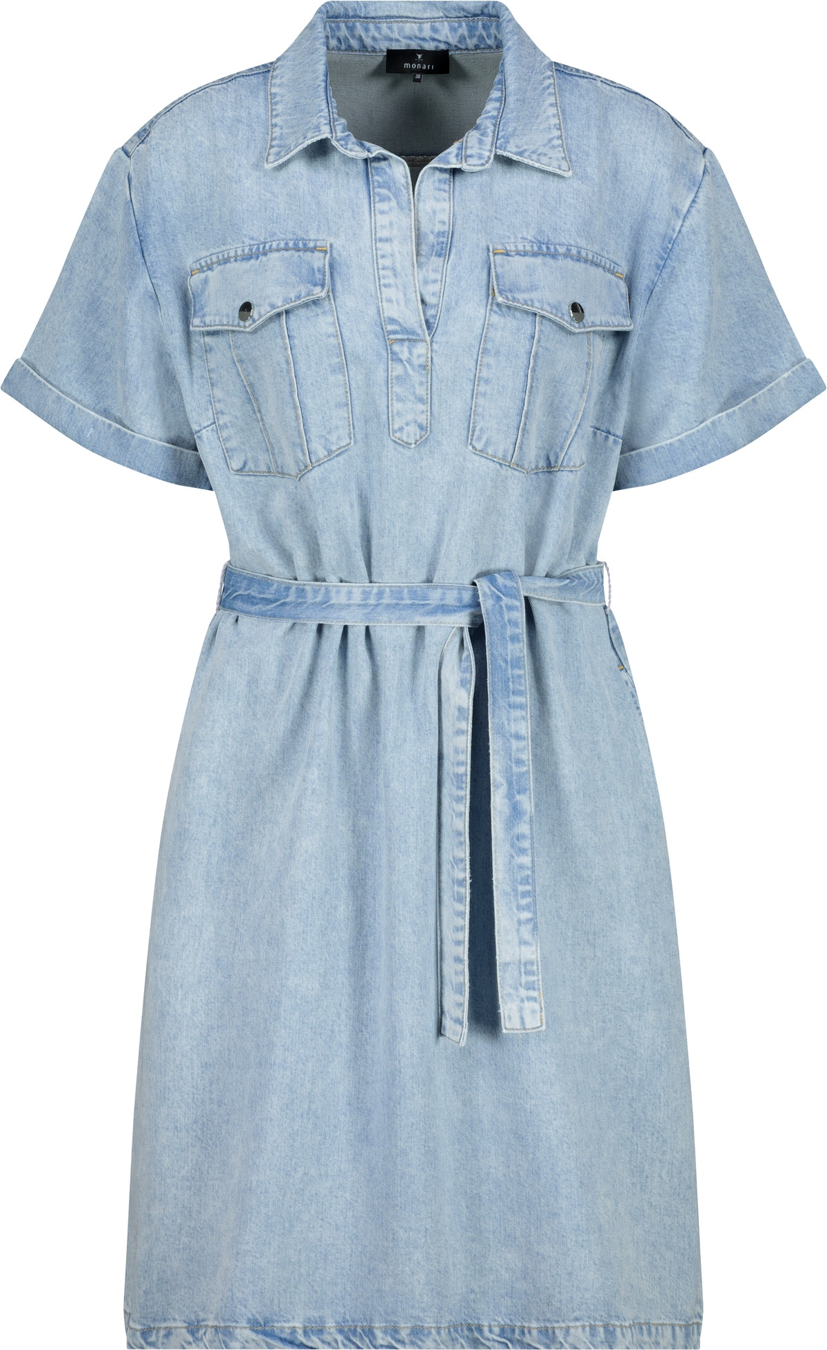 Monari Jeanskleid »Kleid Lyocell«, Mit Rundhalsausschnitt